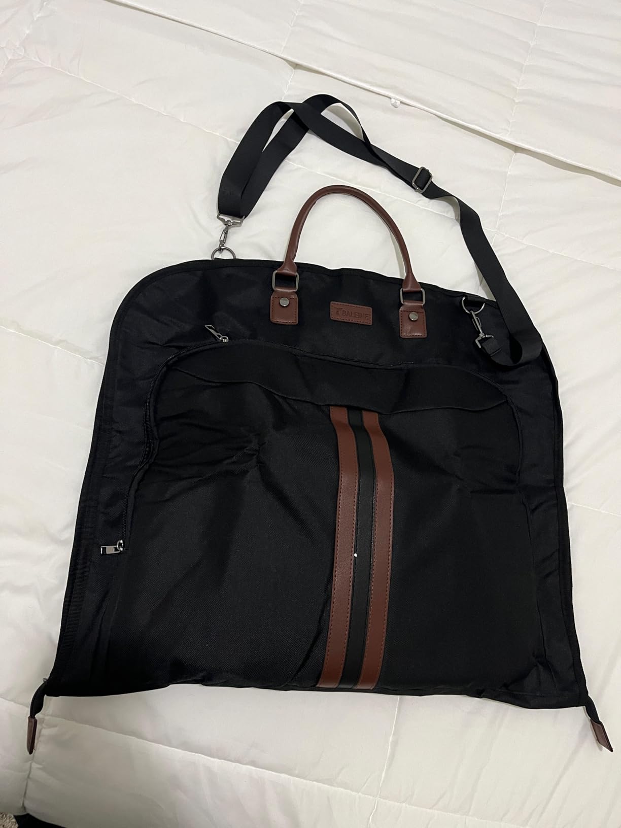 Travel Garment Bag, Travel Suit Bag for Men, Water Resistant Carry on Garment Bag for Hanging Clothes, Garment Duffel Bag for Travel Business (Black) customer photo 1