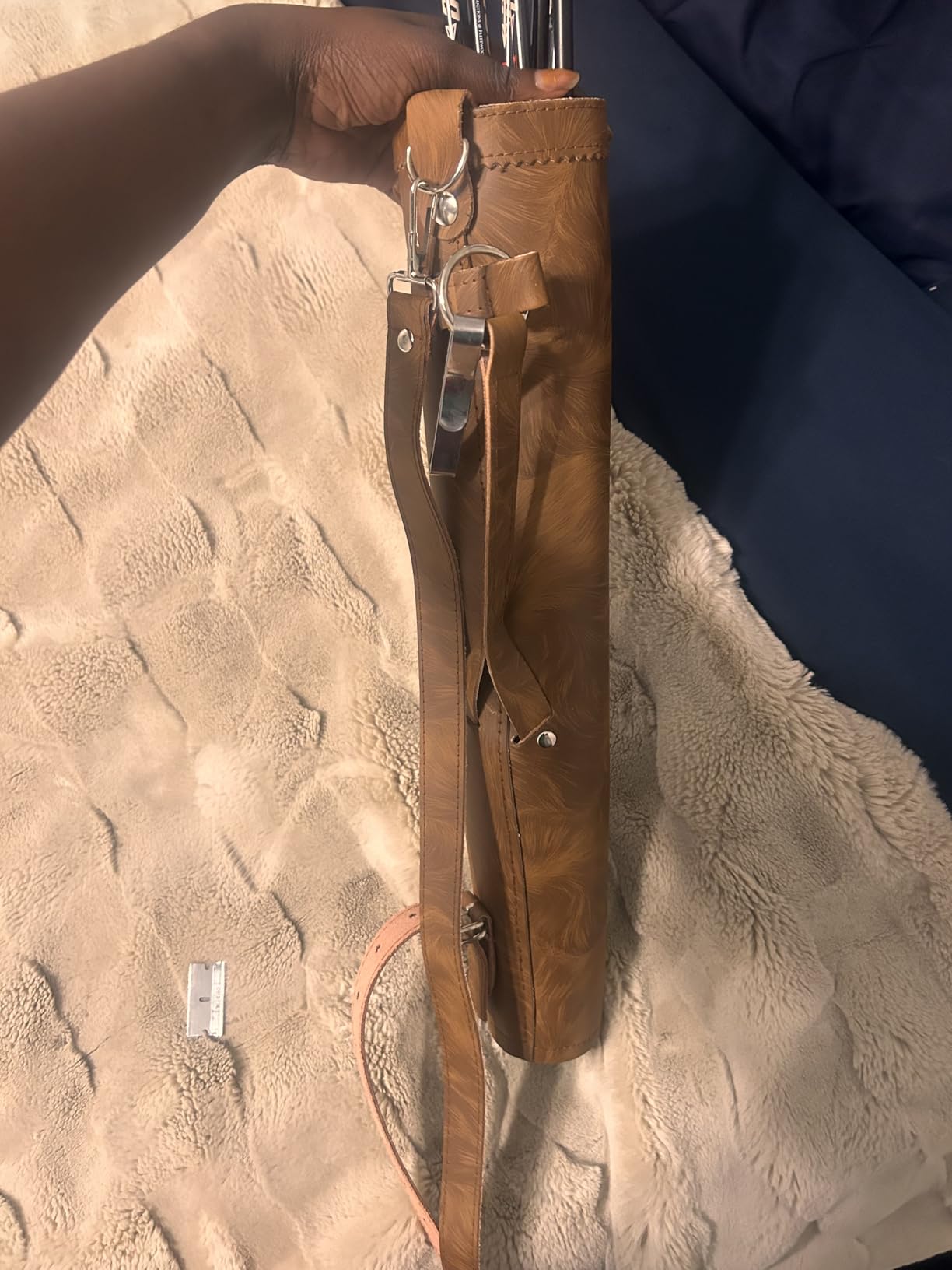 Traditional Back Quiver Bow Arrow Holder Handmade Leather Quiver Lightweight & Comfortable Gift for him Aniversary Gift customer photo 1