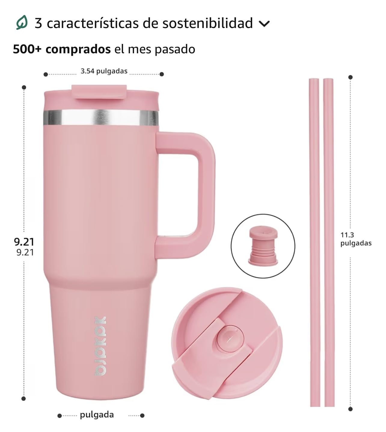 BJPKPK Tumbler With Handle 40 oz Stainless Steel Insulated Tumbler With Lid And Straw For Water Or Ice Coffee customer photo 2