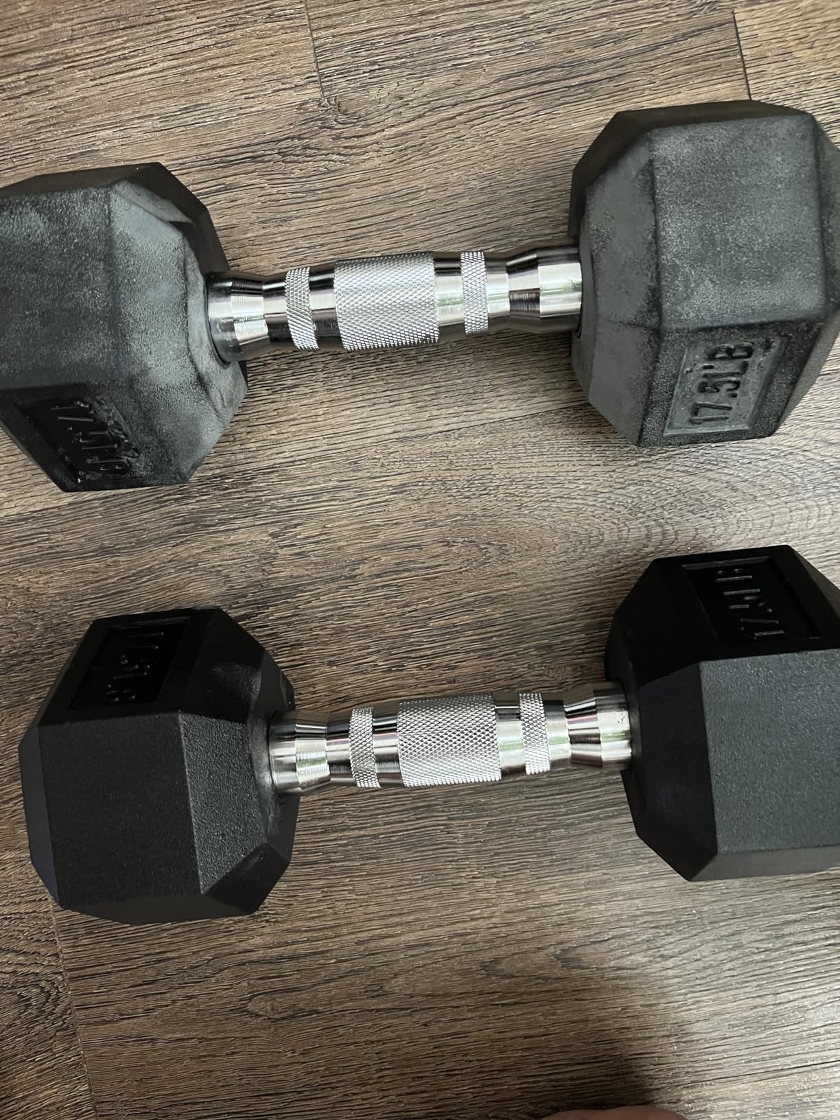 HANDBODE Hex Dumbbell Set, 2.5-65 lb Rubber Encased Exercise & Fitness Dumbbells, Weights Dumbbells Set of 2, Hand Weight for Strength Training customer photo 2