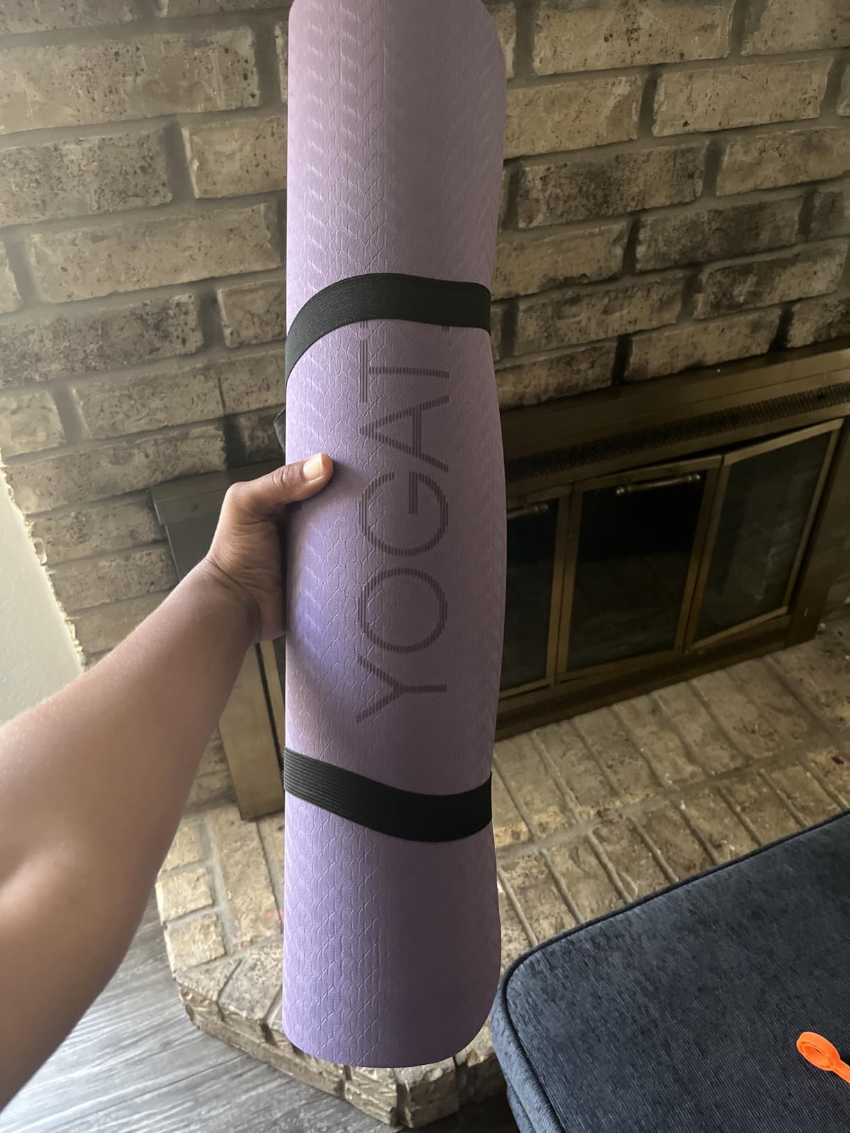 YOGATI Yoga Mat with Strap with Alignment Lines, Thick Non Slip Yoga Mat for Pilates and Fitness customer photo 2