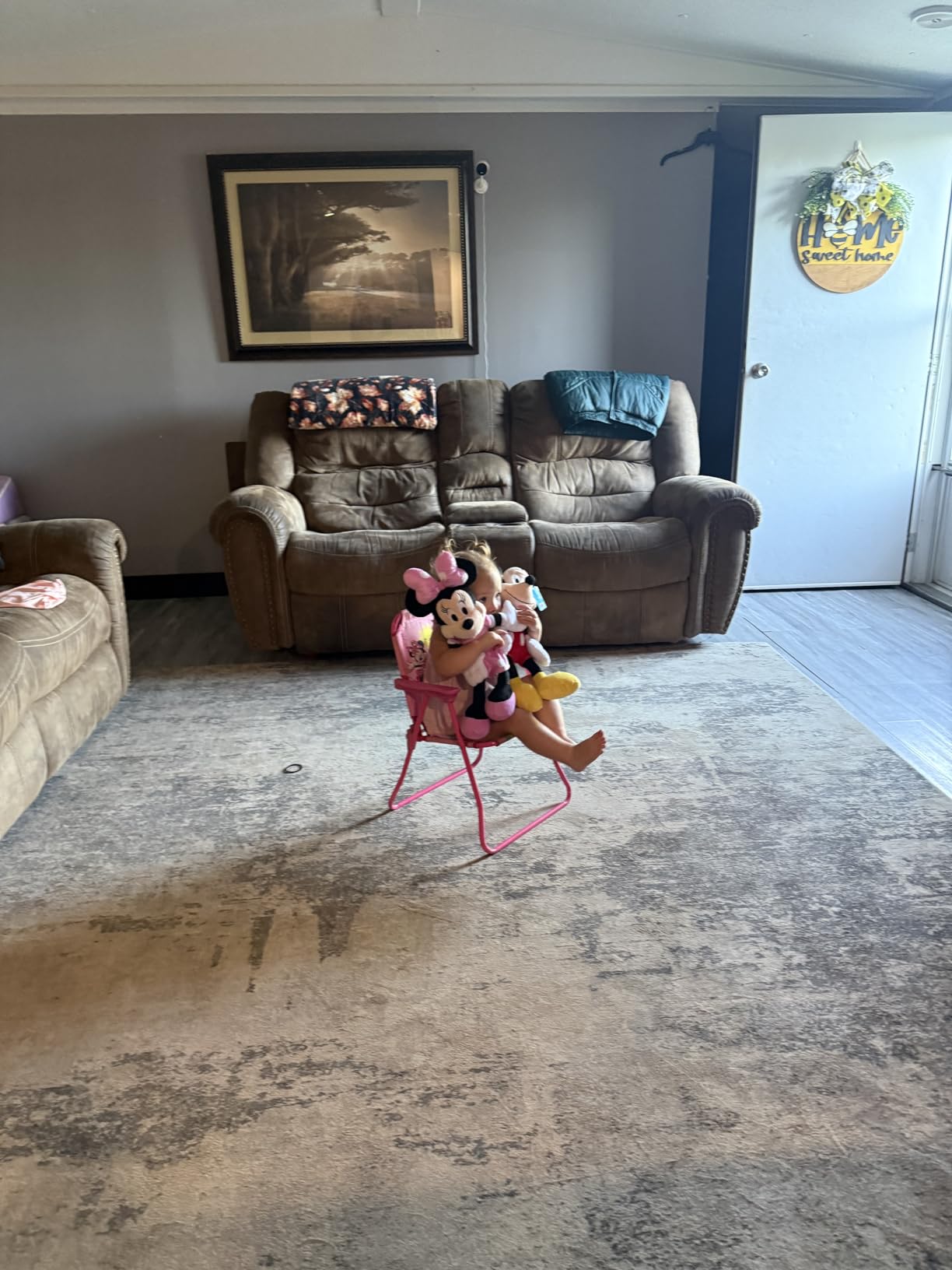 8x10 Area Rugs for Living Room: Abstract Washable Rug with Anti-Slip Backing Non-Shedding Stain-Resistant Soft Modern Large Carpet for Bedroom Dining Room Farmhouse Nursery Home Office Black customer photo 2