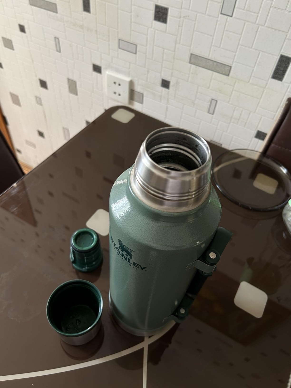 Stanley Classic Legendary Vacuum Bottle 2.0 qt | Wide Mouth with Leakproof Cup Lid | Keep Drinks Hot or Cold | Packable for Travel | Insulated Stainless Steel Thermal Bottle | BPA-Free | Hammertone Green customer photo 2