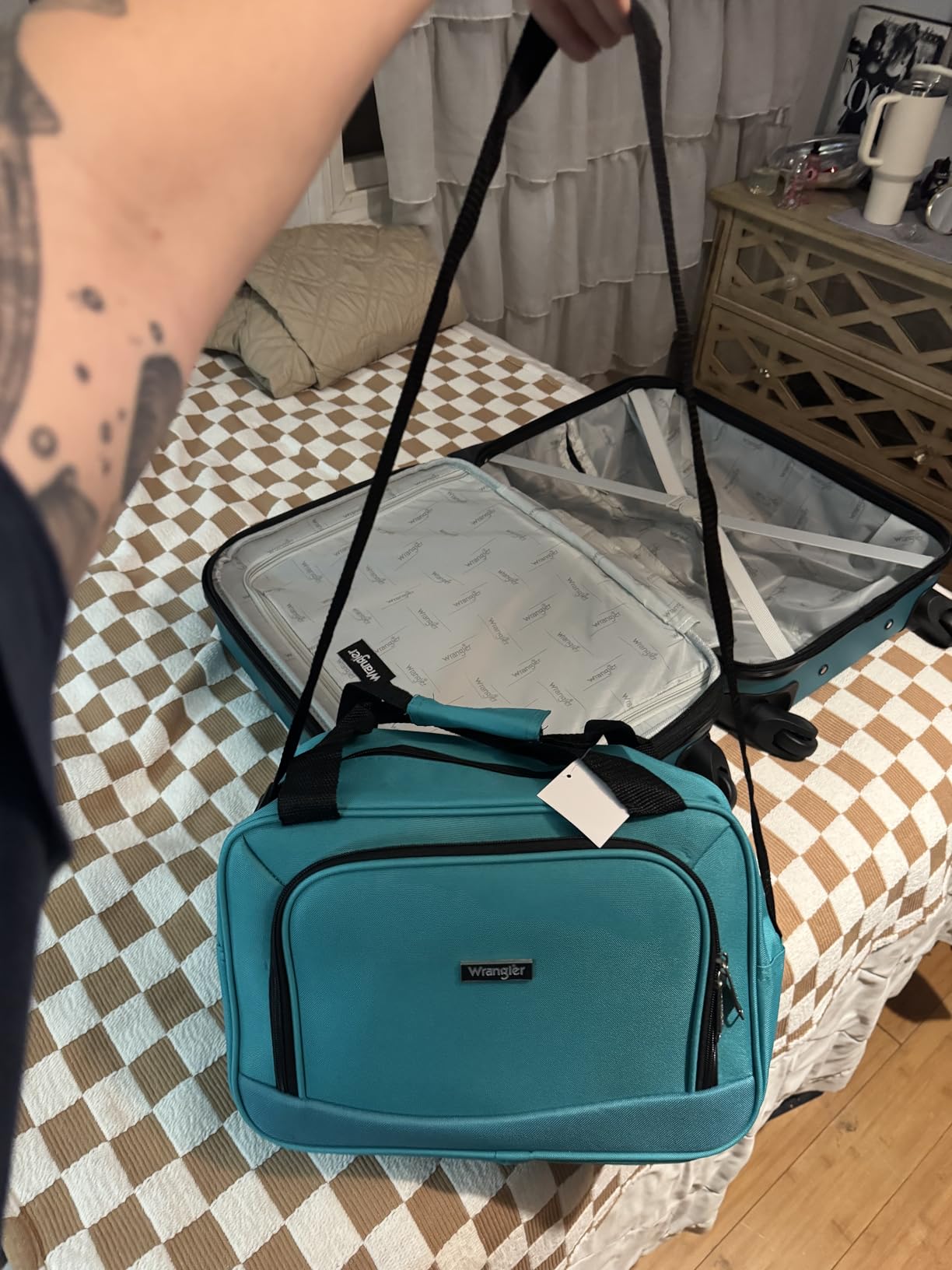 Smart Spinner Hardside Luggage, 2 Piece Set, Dark Shadow customer photo 2