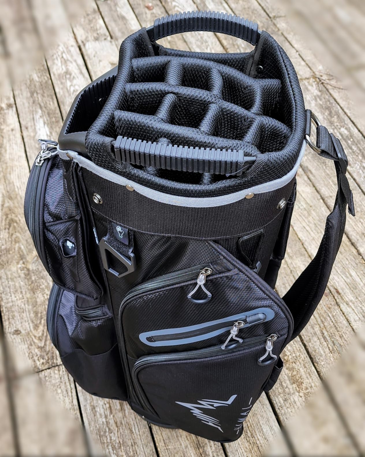 uniHimal Golf Cart Bag, 15 Way Organizer Divider Top with Handles and Rain Cover customer photo 1