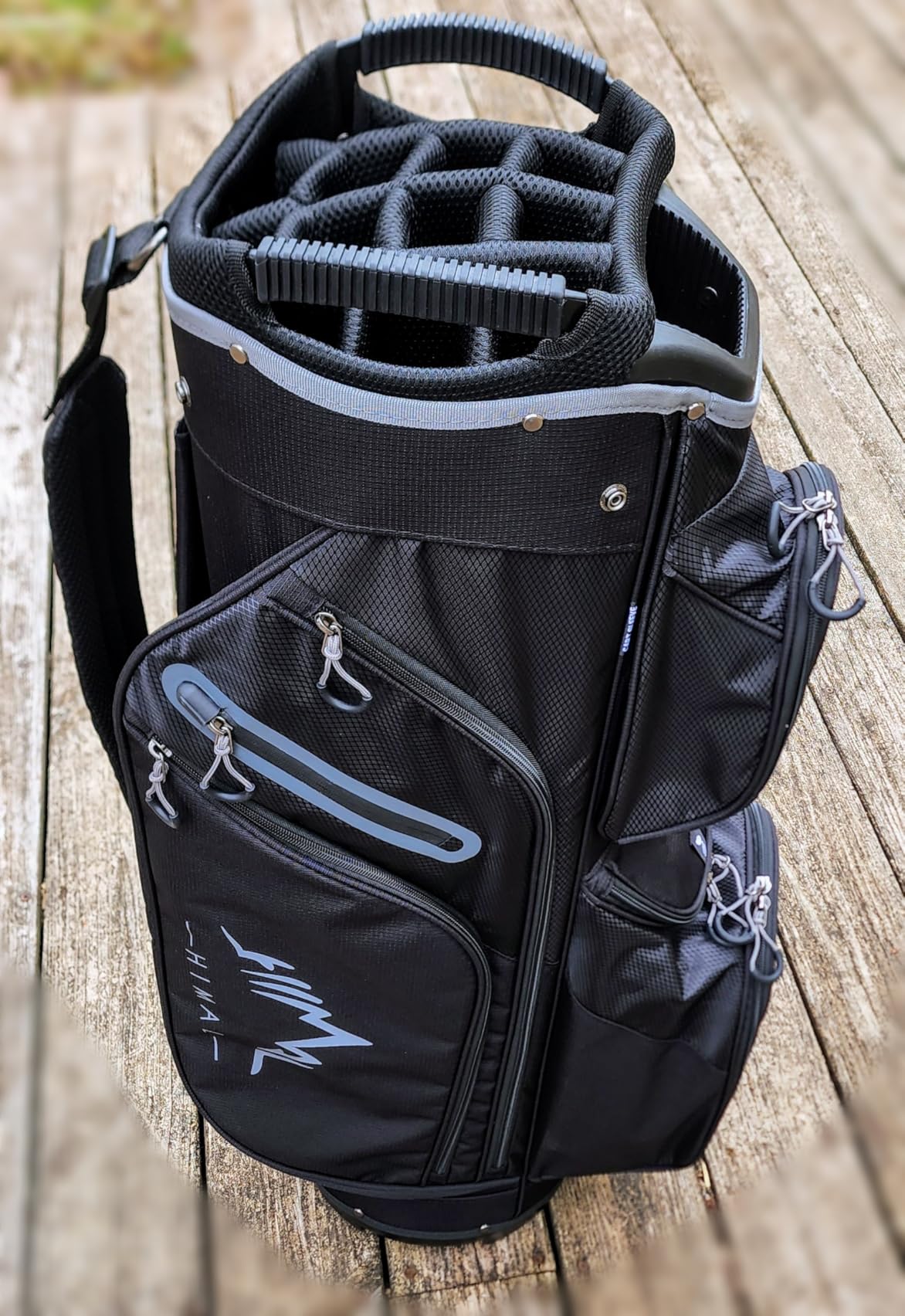 uniHimal Golf Cart Bag, 15 Way Organizer Divider Top with Handles and Rain Cover customer photo 2
