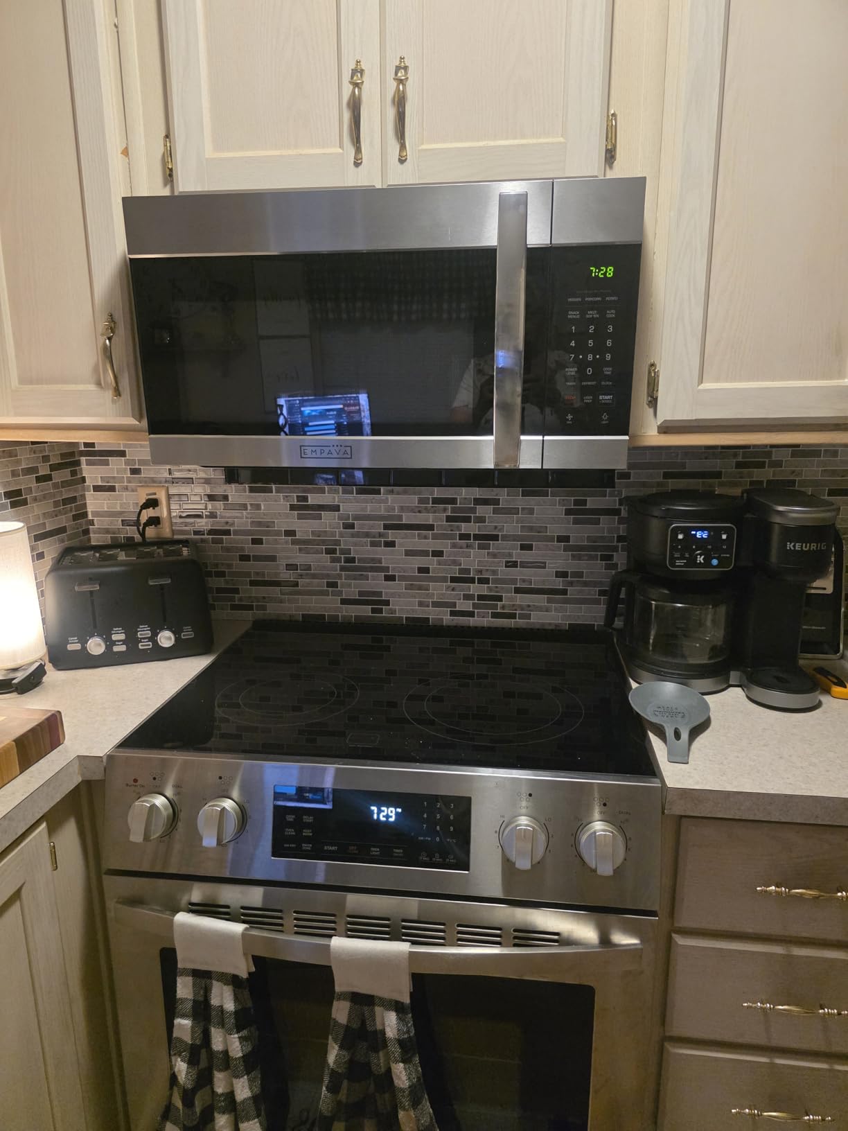 Empava Over the Range Microwave Oven with Screen Touch Control, 1000 Watts, 300 CFM Venting and Sensor Cooking in Stainless Steel, EMPV-30OTR01, Silver customer photo 1