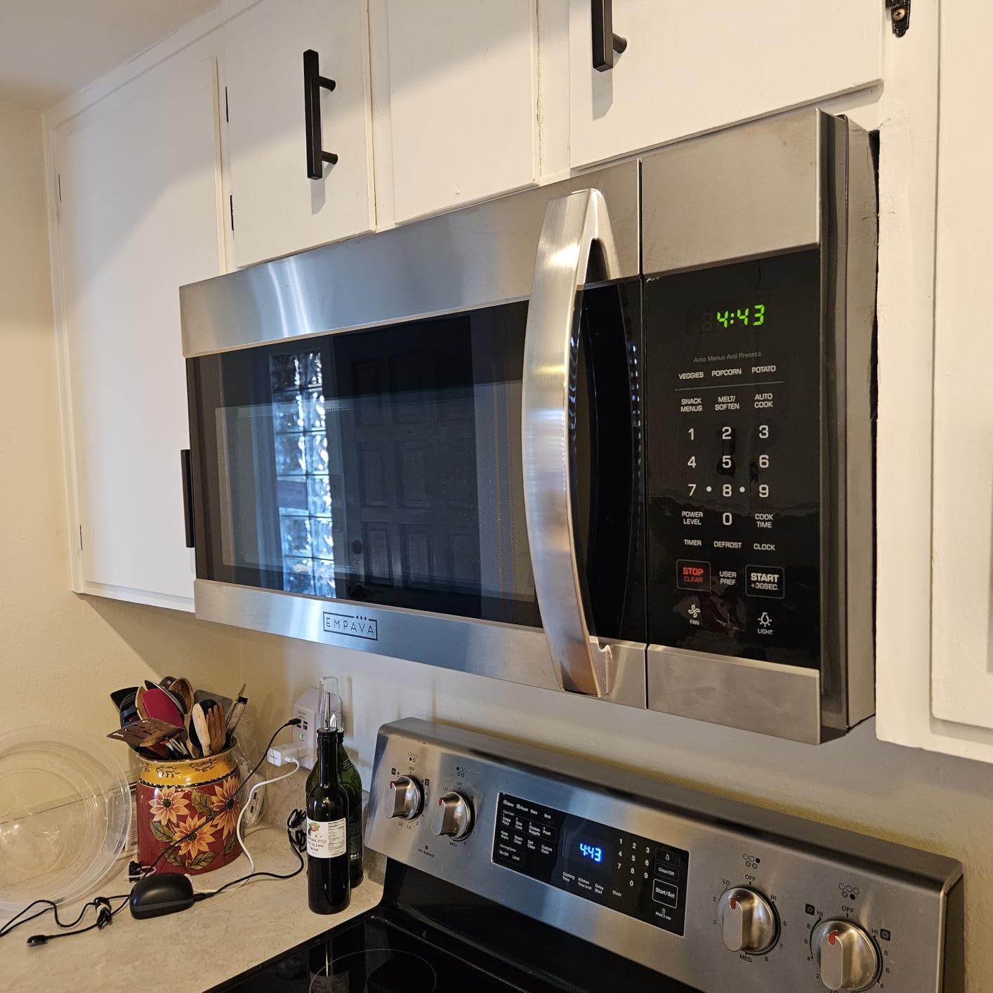 Empava Over the Range Microwave Oven with Screen Touch Control, 1000 Watts, 300 CFM Venting and Sensor Cooking in Stainless Steel, EMPV-30OTR01, Silver customer photo 2