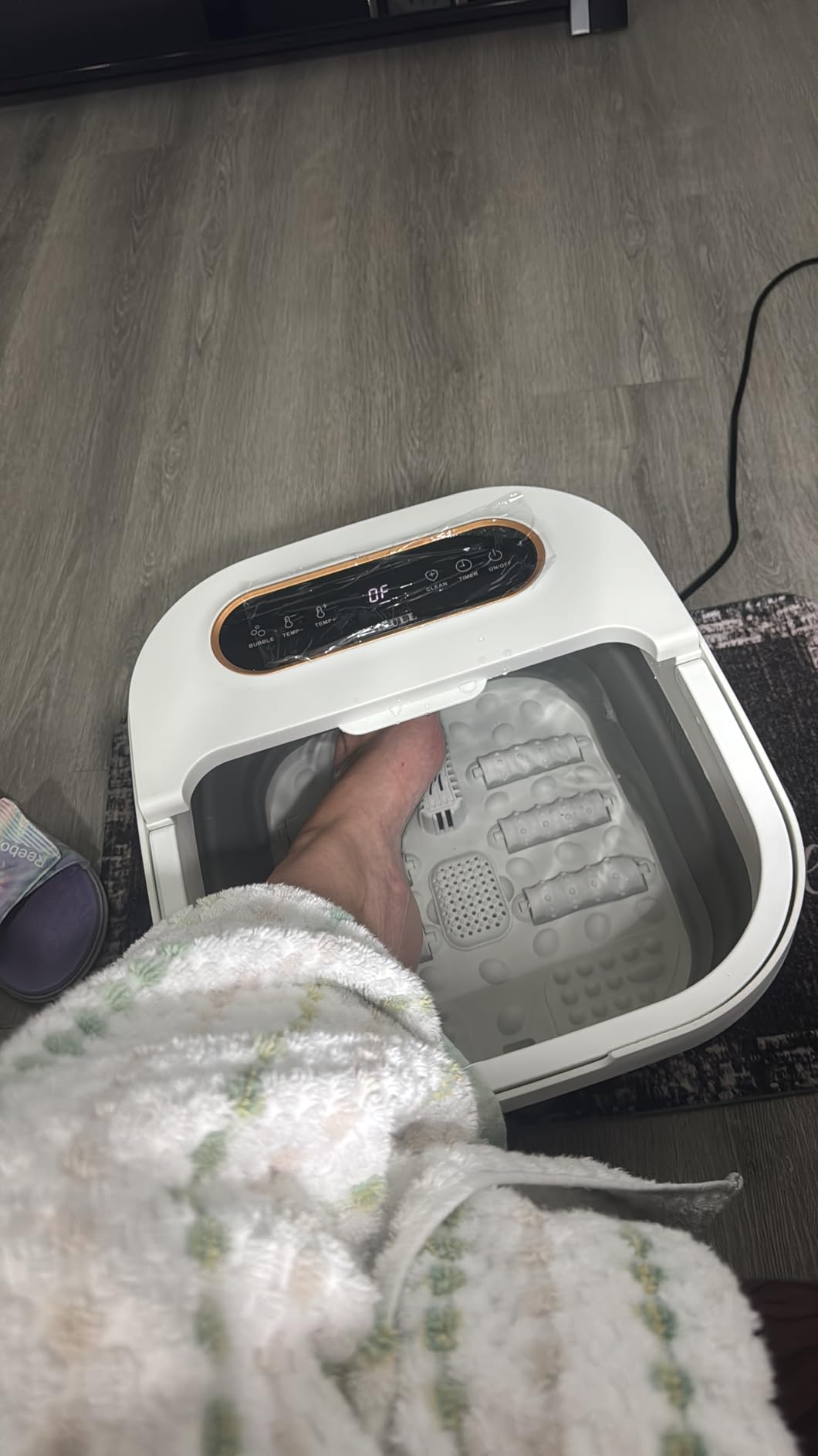 UNIFULL Collapsible Foot Spa Bath with Heat, Touch Screen, Remote Control, Massage Rollers, Timer, Bubble, Foot Pedicure Kit, Temperature Control customer photo 1