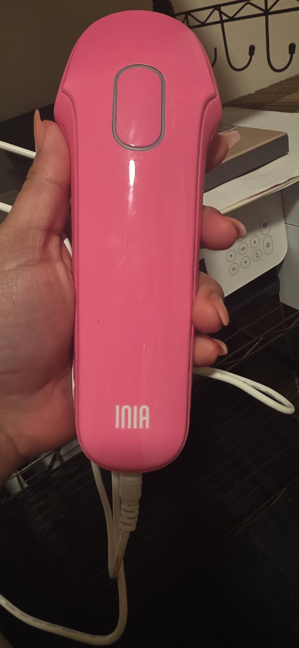 INIA Laser Hair Removal with Ice-Cooling Care for Women and Men, HAUTE Pro Painless at-Home IPL Hair Remover for Coarse Hair in Bikini All Body Areas, Latest Generation for Effective Results (Pink) customer photo 2