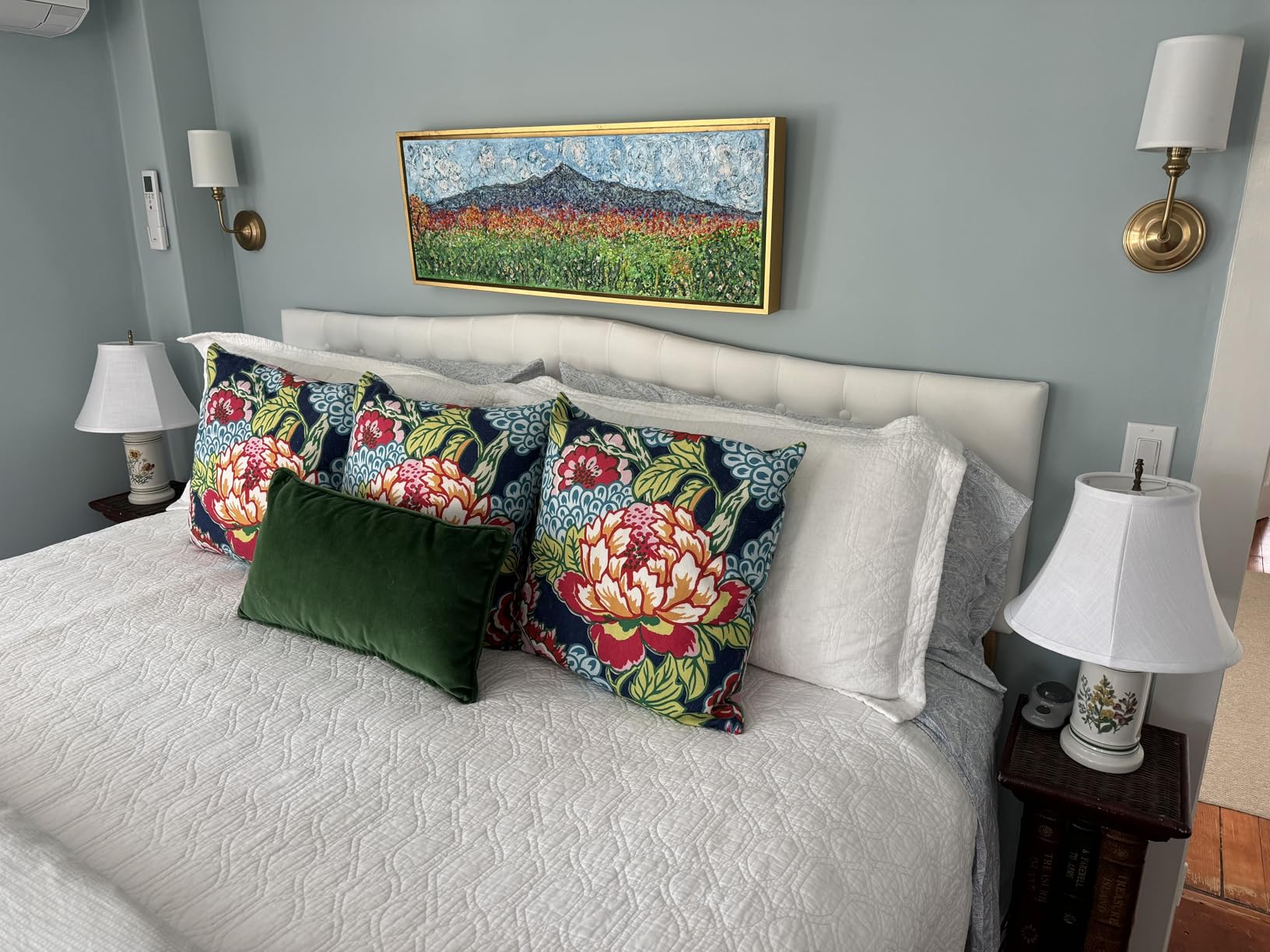 Huatean Home Tufted Upholstered Headboard Queen Size, Sturdy and Durable Solid Wood Bed headboard, Fabric Headboard Adjustable Height from 37 to 51 inches, Modern Button Diamond Design, Beige customer photo 1