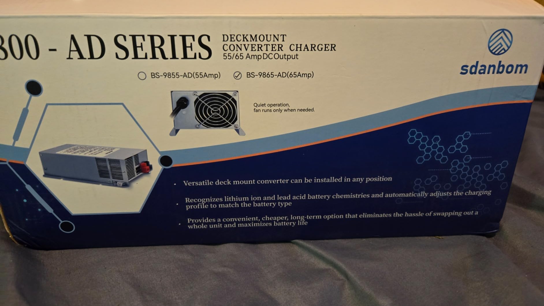 WF-9865 65 Amp RV Power Converter - Deck Mount Three-Stage Power Converter/Charger Replacement for 9800 Series, RV Converter 65 amp for Camper RV Trailer customer photo 2