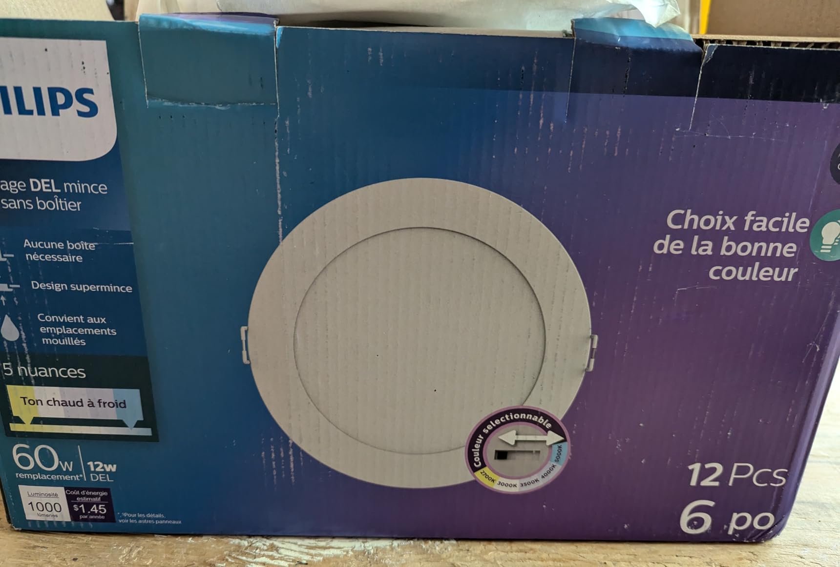 PHILIPS LED 60W Slim 6-inch Canless Downlight 12-Pack Selectable White Multi-CCT 1000 Lumen (12.5W = 60W) Dimmable No Housing Required customer photo 2