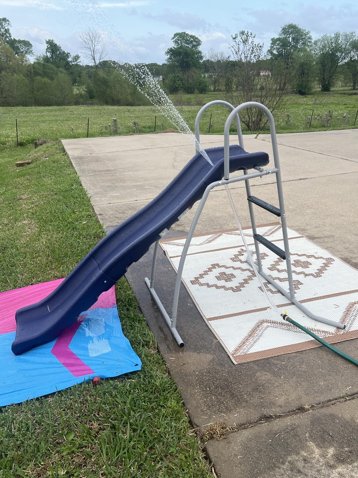 6' Water Wave Slide with 6' Sliding Tarp for Backyard Fun. Easy Assembly, Free Standing Slide with Built in Adjustable Water Sprinkler. 67