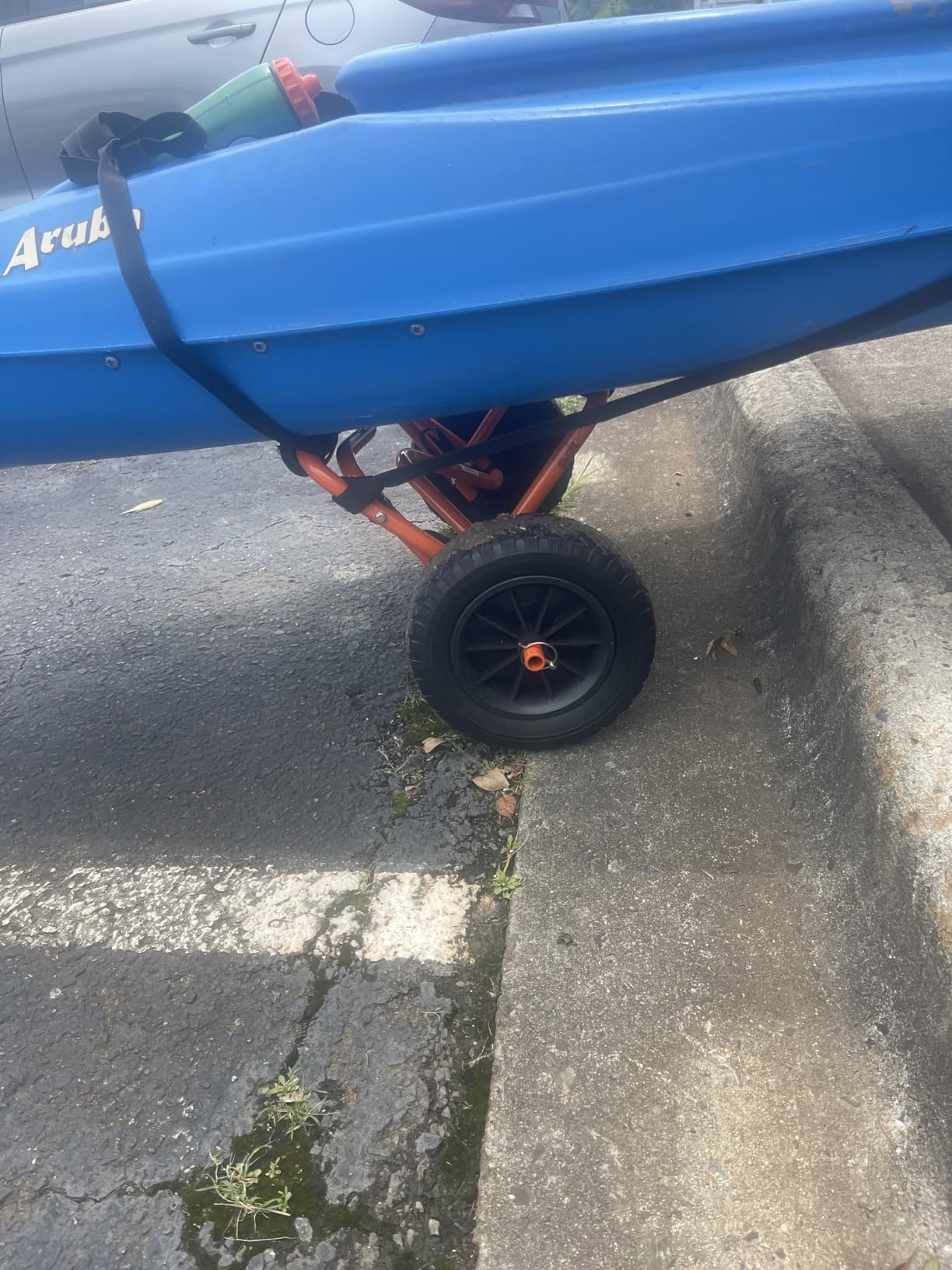 Kayak Cart - 140lb Capacity Canoe Dolly with Airless Tires, Aluminum Frame, and Straps for Small Watercraft - Kayak Accessories by RAD Sportz (Green) customer photo 1