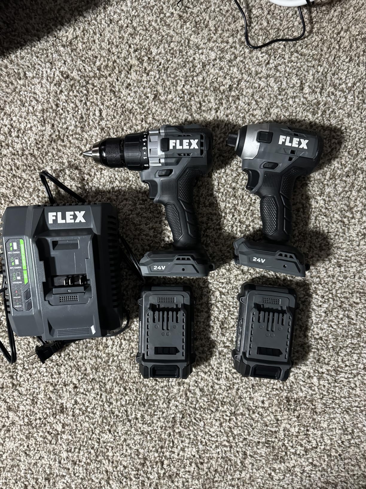 FLEX 24V Brushless Cordless 2-Tool Combo Kit: 1/2-Inch 2-Speed Drill Driver and 1/4-Inch Hex Impact Driver with (2) 2.5Ah Lithium Batteries and 160W Fast Charger - FXM201-2A customer photo 1