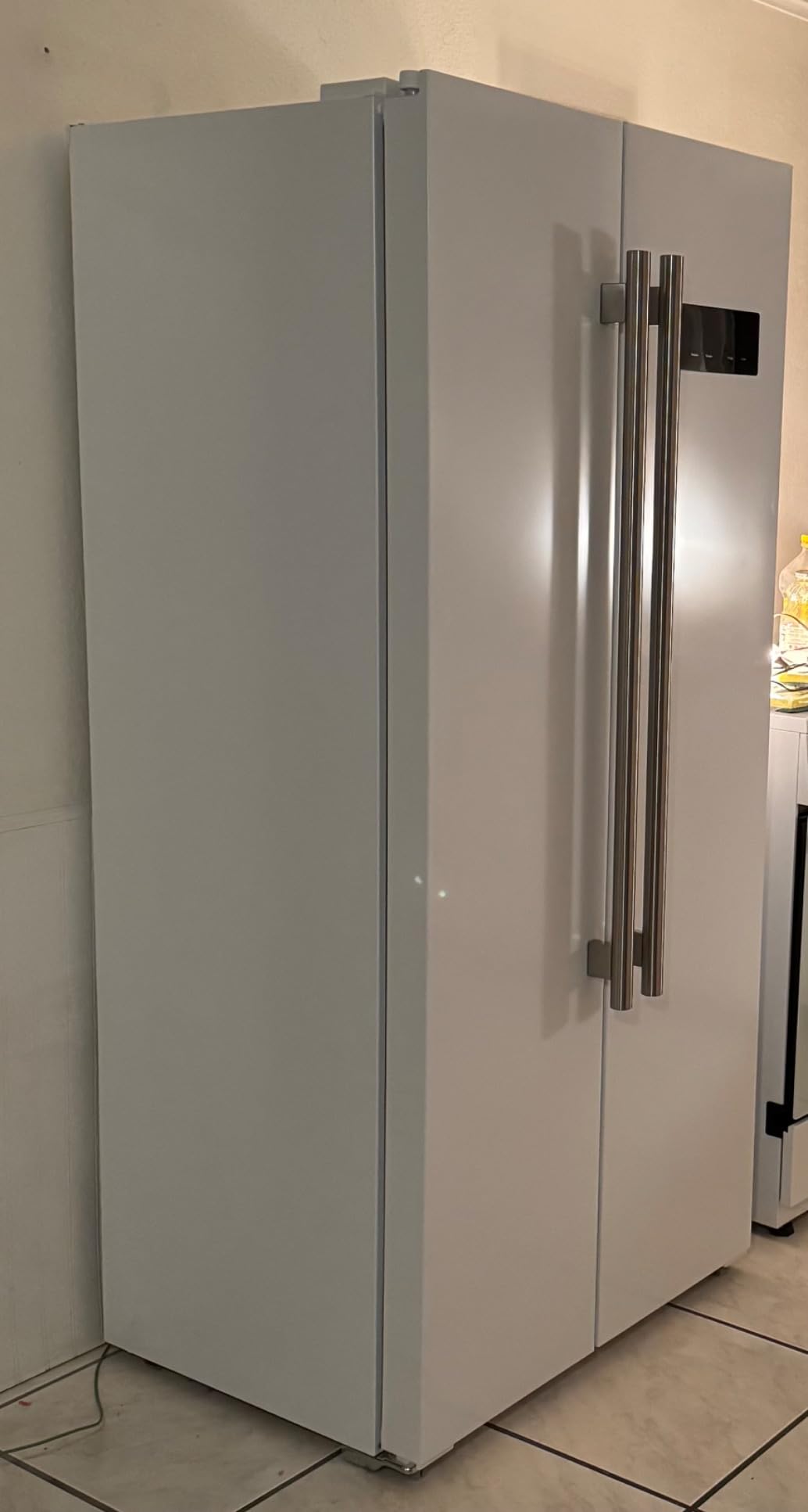 Forno Salerno 33-inch Side-by-Side Refrigerator - 15.6 Cu.Ft. Refrigerator for Kitchen with LED Touch Control, Fast Cool, Fast Freeze, (White) customer photo 2
