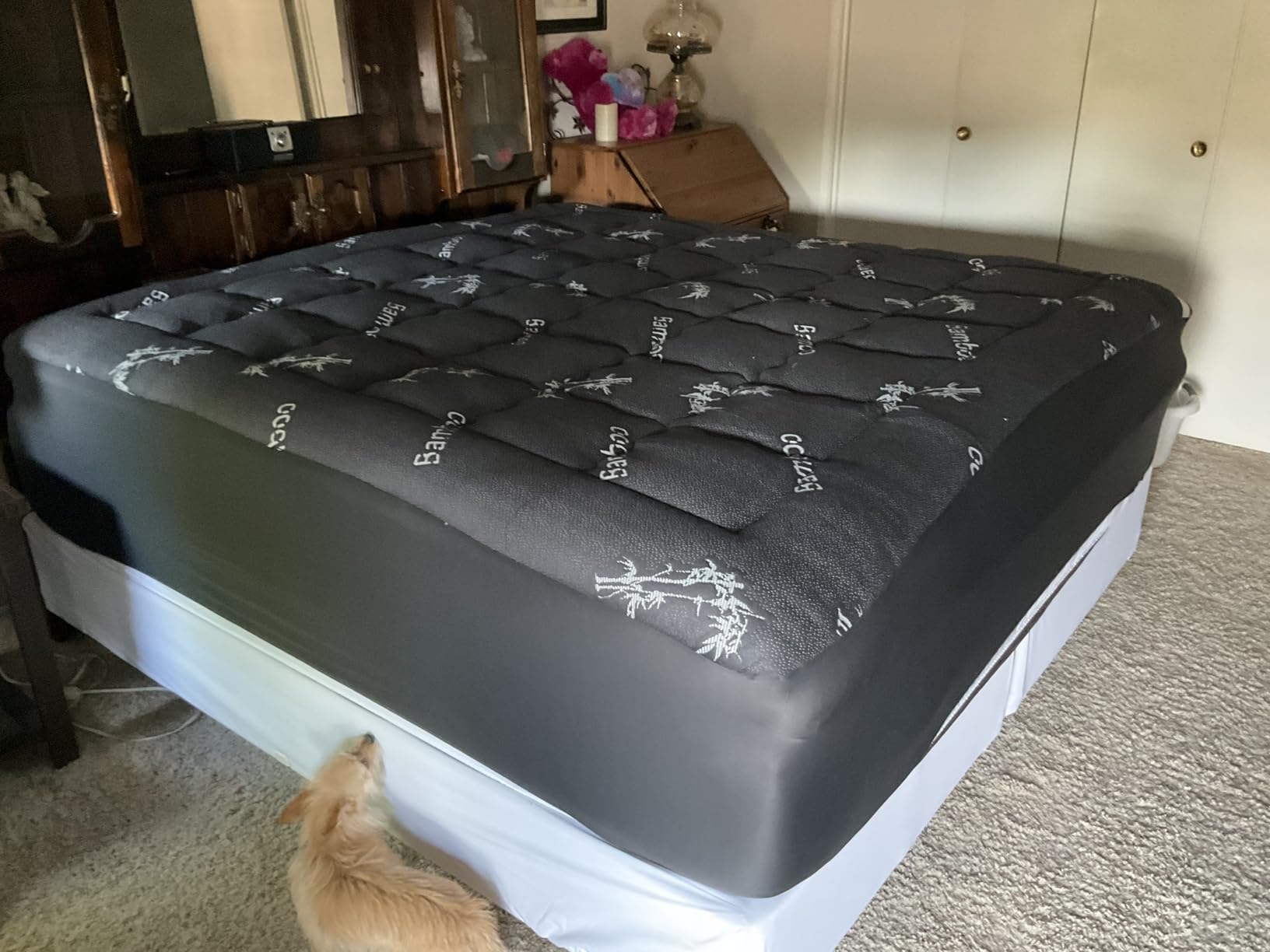 BEDLORE King Mattress Topper Viscose Derived from Bamboo, Thick Pillow Top Mattress Pad with Stretchable Pockets for 6