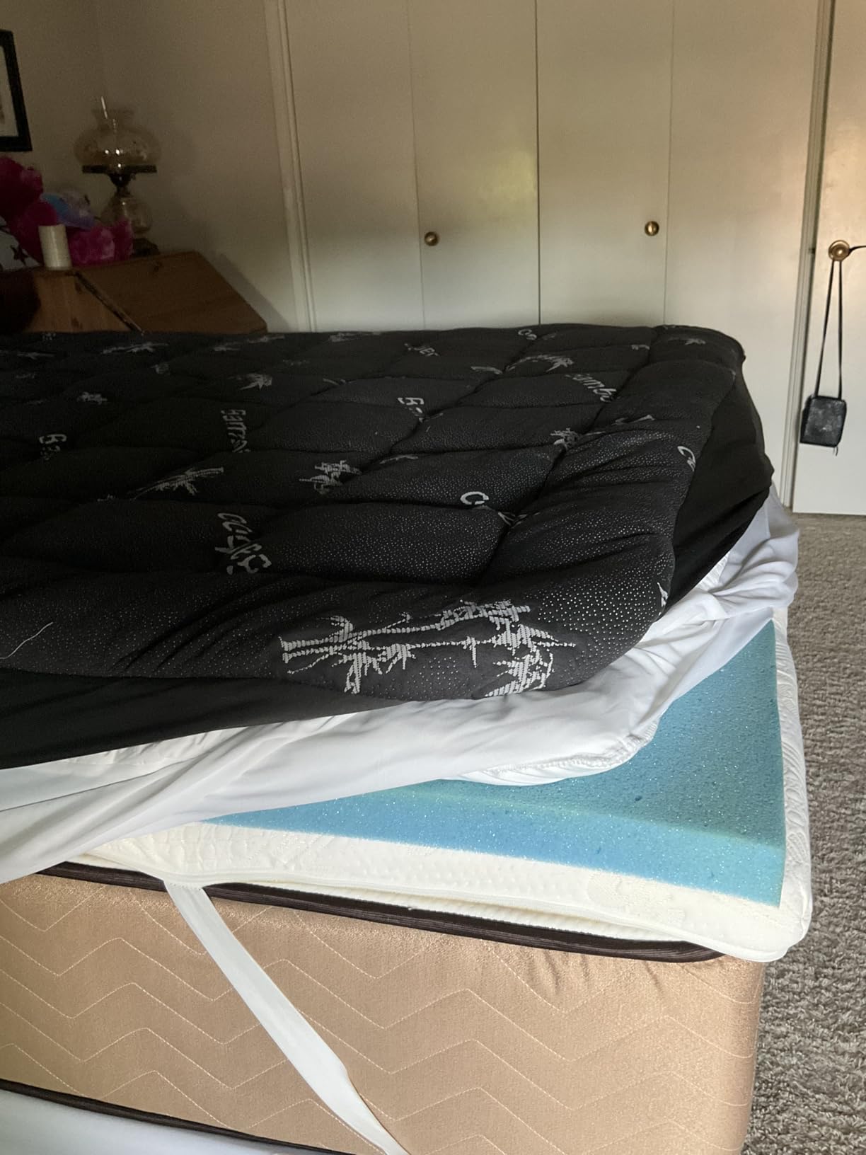 BEDLORE King Mattress Topper Viscose Derived from Bamboo, Thick Pillow Top Mattress Pad with Stretchable Pockets for 6