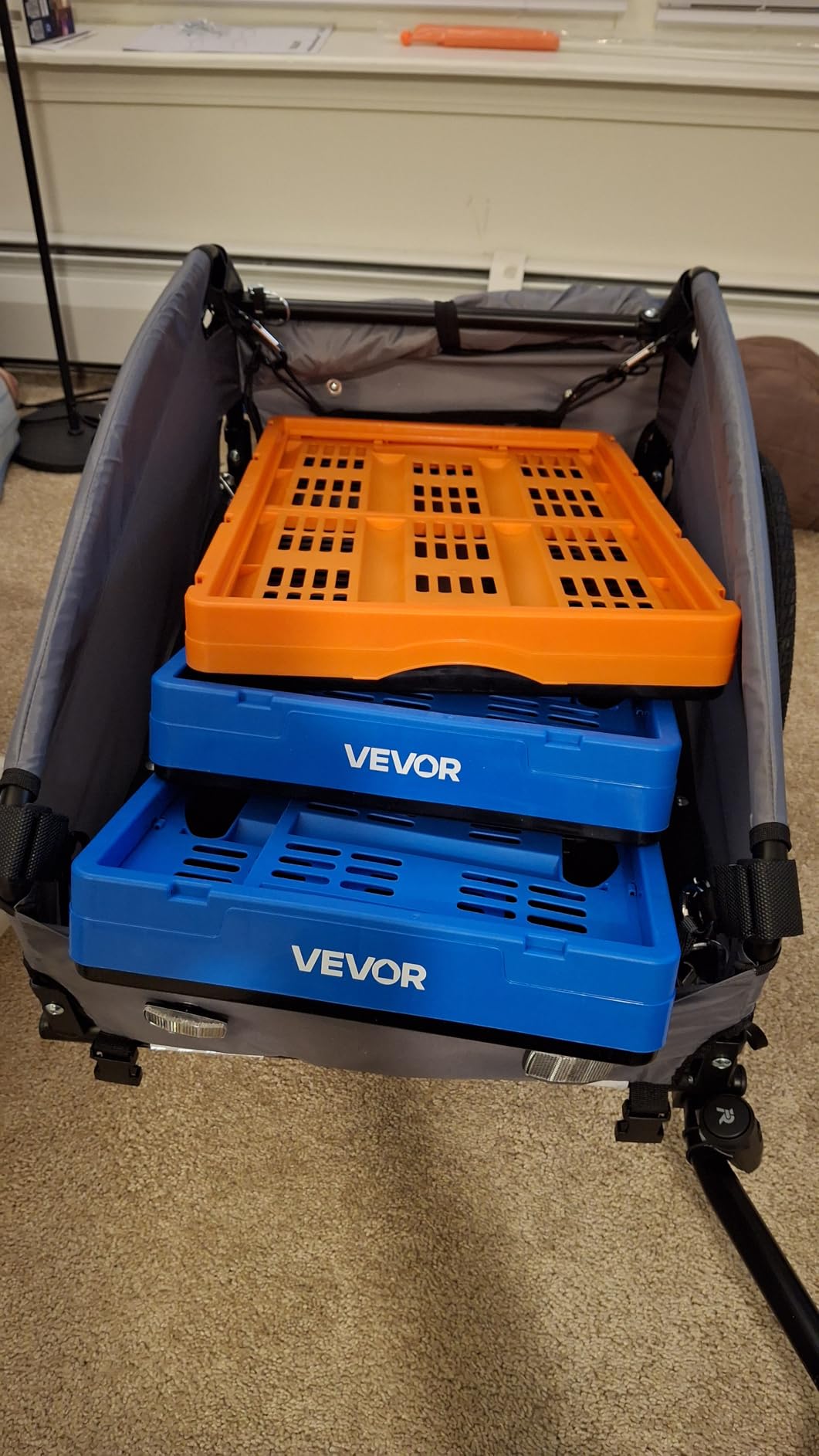 VEVOR Bike Cargo Trailer, 88/100/160 lbs Load Capacity, Heavy-Duty Bicycle Wagon Cart, Foldable Compact Storage with Universal Hitch customer photo 2
