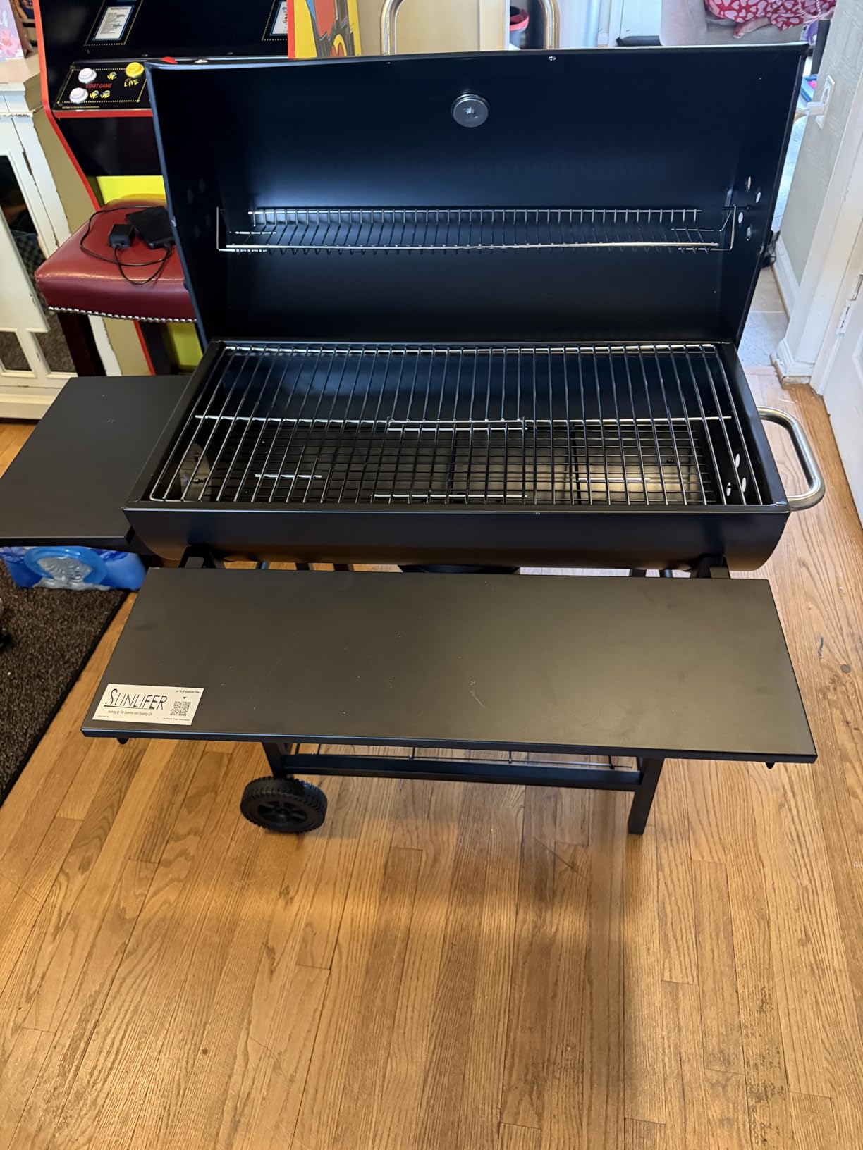 Charcoal Grill Offset Smoker: Charcoal Barbecue Grills with Spacious Cooking Area | Barrel BBQ Grill and Smokers Combo for Outdoor Patio Backyard Camping and Parties customer photo 1