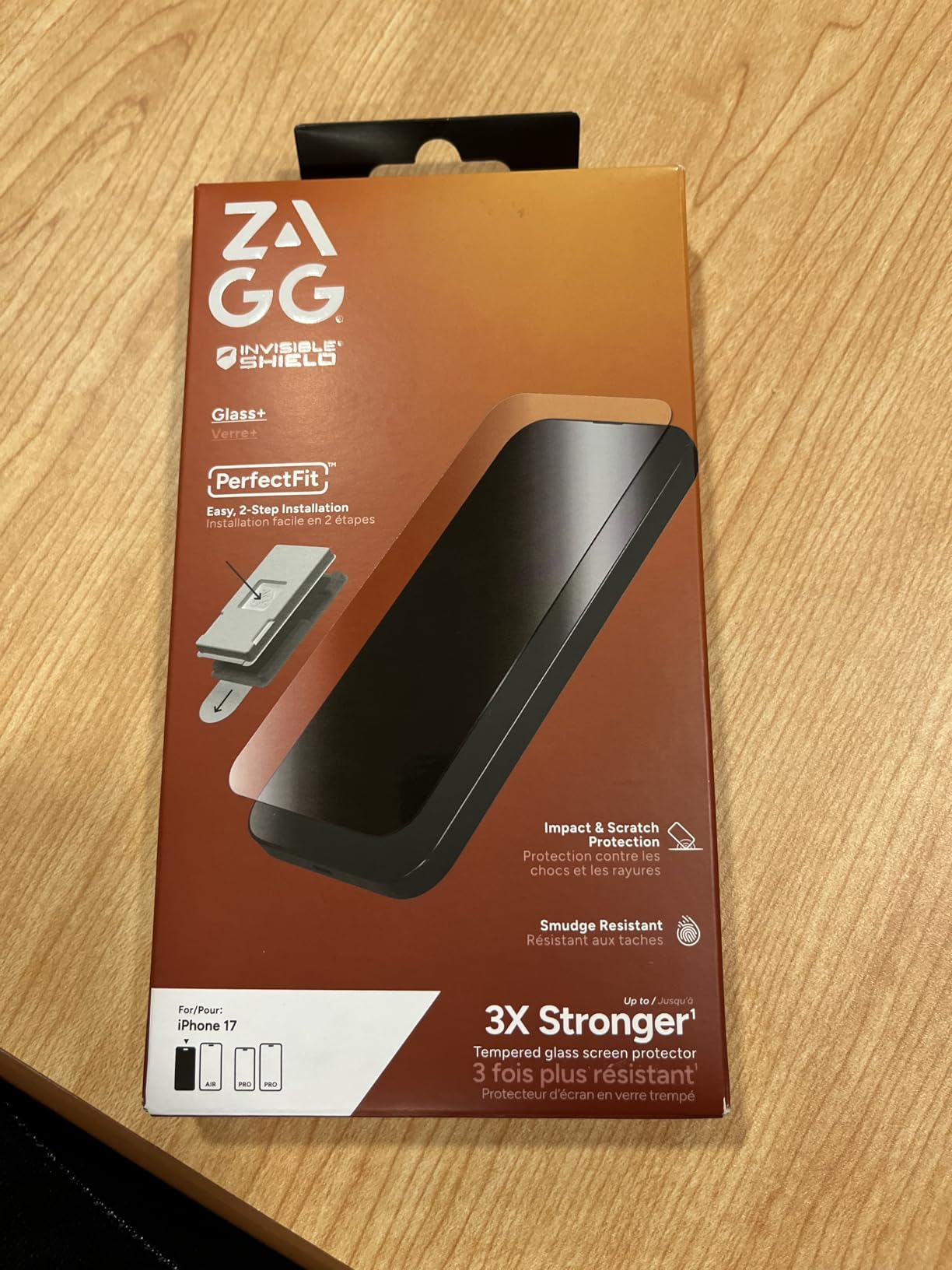 ZAGG Glass+ Screen Protector for iPhone 16/15 - 3X Stronger Tempered Glass with Reinforced Edges, Scratch & Smudge Resistant, InvisibleShield, Easy Installation customer photo 1