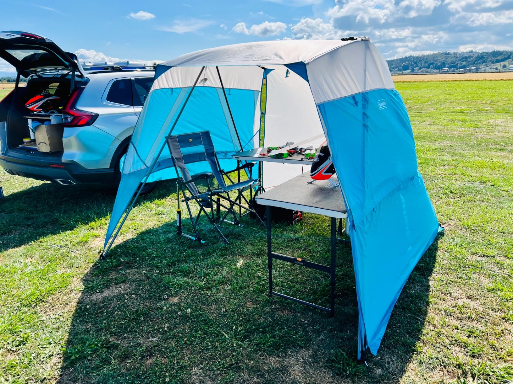 Coleman Backpack Sun Shelter, Portable 7x7ft Canopy Tent with Easy Setup, Lightweight Shade Tent for Beach, Park, Sidelines, & More, Backpack Carry Bag customer photo 1