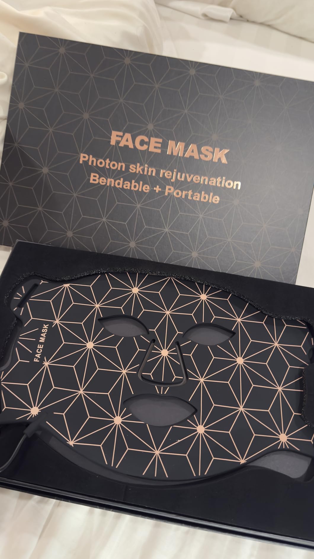 Red Light Therapy for Face and Neck, 8 Colors LED Face Mask Light Therapy with 850NM Near Infrared, 3000 mAh Rechargeable 6-In-1 Red Light Therapy Mask Set Skin Care Device for Skin Rejuvenation customer photo 1