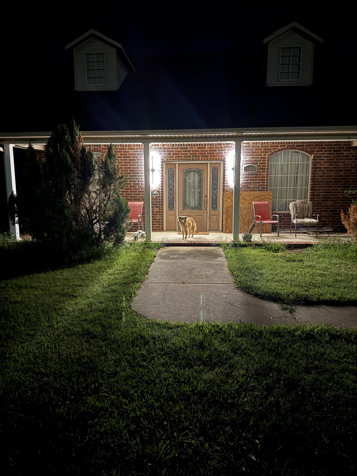 EDISHINE 2 Pack LED Outdoor Wall Lights Dimmable, 3000K/4000K/5000K, 15.7