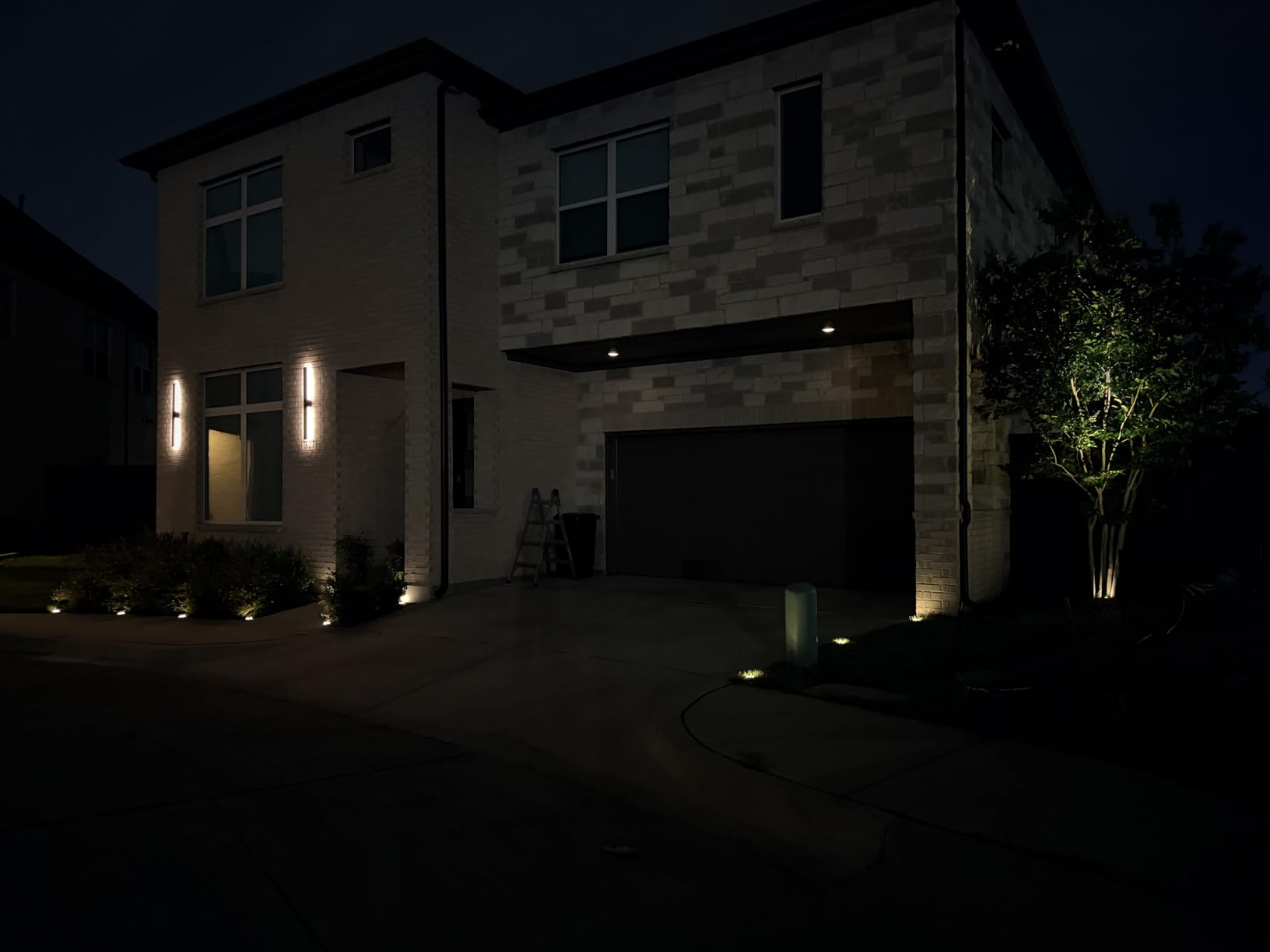 EDISHINE 2 Pack LED Outdoor Wall Lights Dimmable, 3000K/4000K/5000K, 15.7