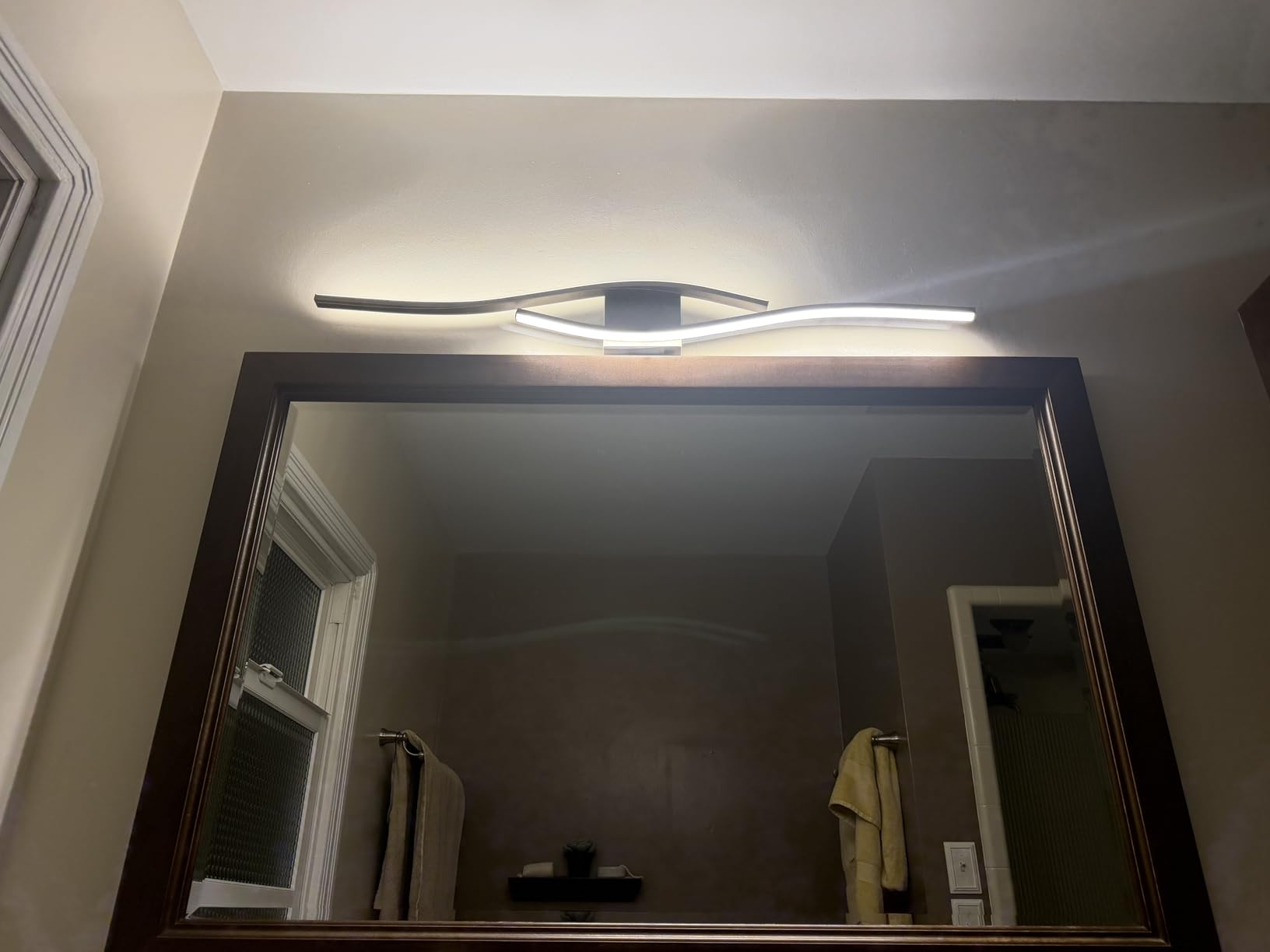 Joossnwell Brushed Nickel Bathroom Vanity Lights Fixtures Over Mirror 5CCT Dimmable Bathroom Light Fixture Modern Vanity Lighting Bar Led Bath Vanity Light 23 Inch Wall Lamp customer photo 1