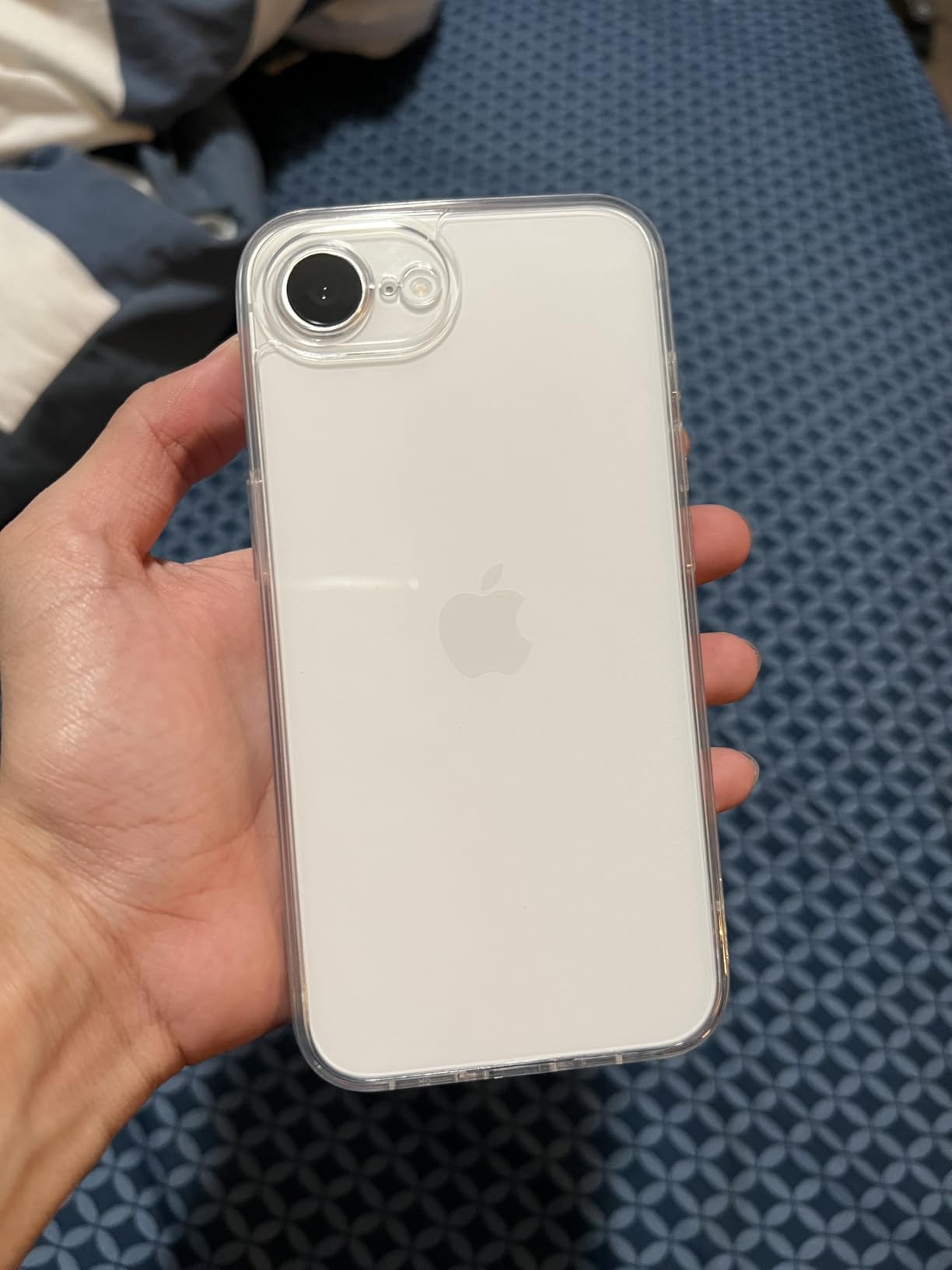 Case for iPhone 16 6.1-Inch, Non-Yellowing Shockproof Phone Bumper Cover, Anti-Scratch Clear Back (Clear) customer photo 1