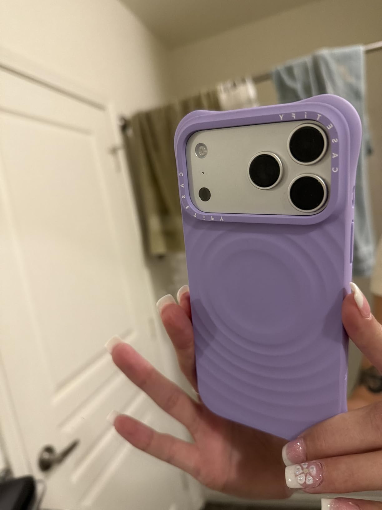 CASETiFY Ripple Case for iPhone 16 Pro [Silicone / 6.6 ft. 2X Military Grade Drop Protection/Compatible with Magsafe] - Oat customer photo 1