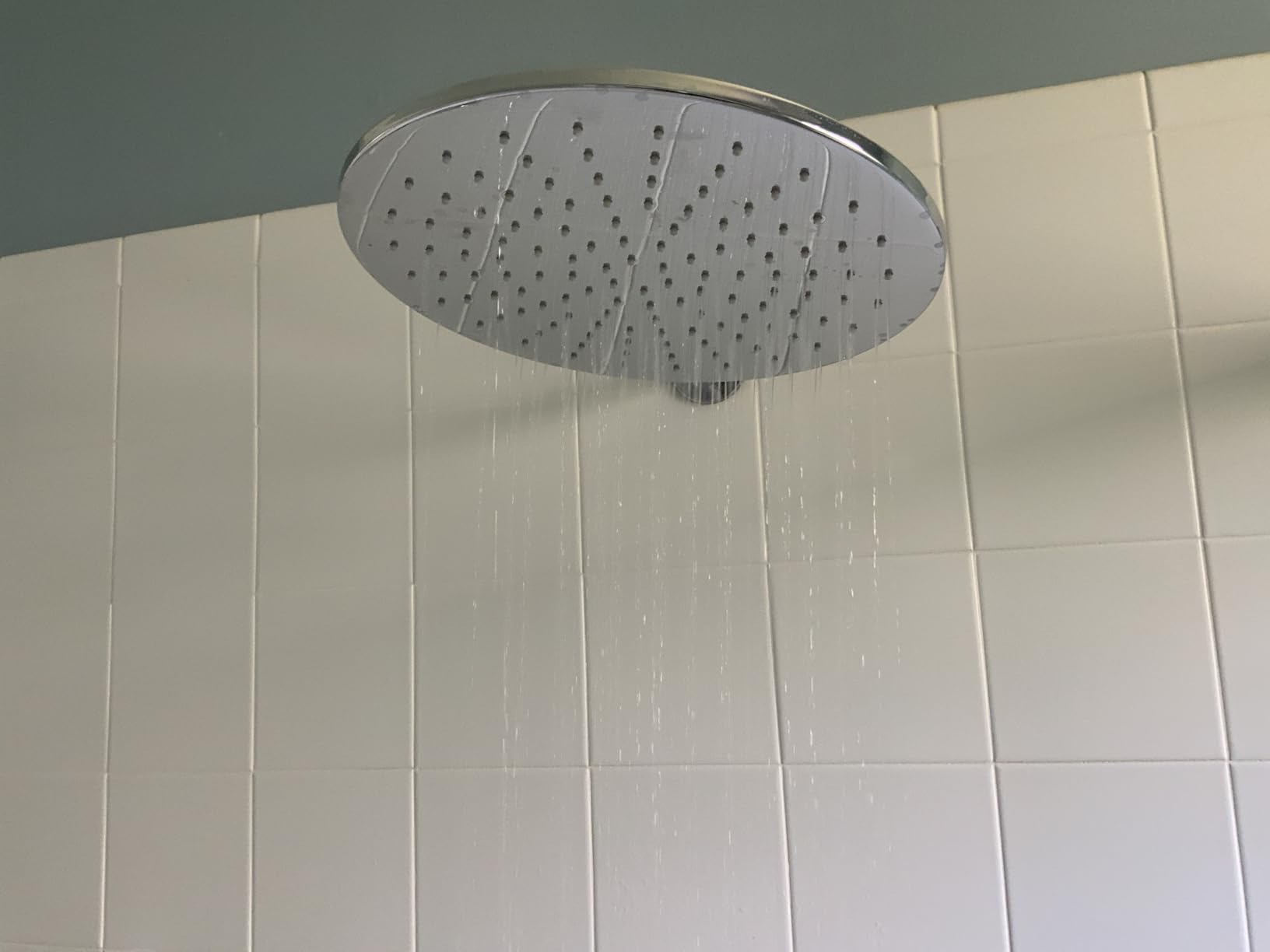 HammerHead Showers Solid Metal 12 Inch Rainfall Shower Head, Large Rain Shower Head, 2.5 GPM High Flow Shower Head Optimized for Pressure, Wall-Mounted or Ceiling Rain Shower Head, Brushed Nickel customer photo 1
