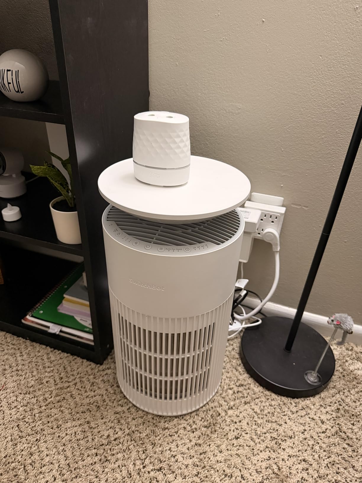 SwitchBot Air Purifiers for Home Large Room with Matter Up to 3620 ft², 20dB, Washable Pre-filter, Pet Mode, 10 RGB Colors, Aromatherapy, Work with Apple Home, Google Home, HomeAssistant customer photo 1