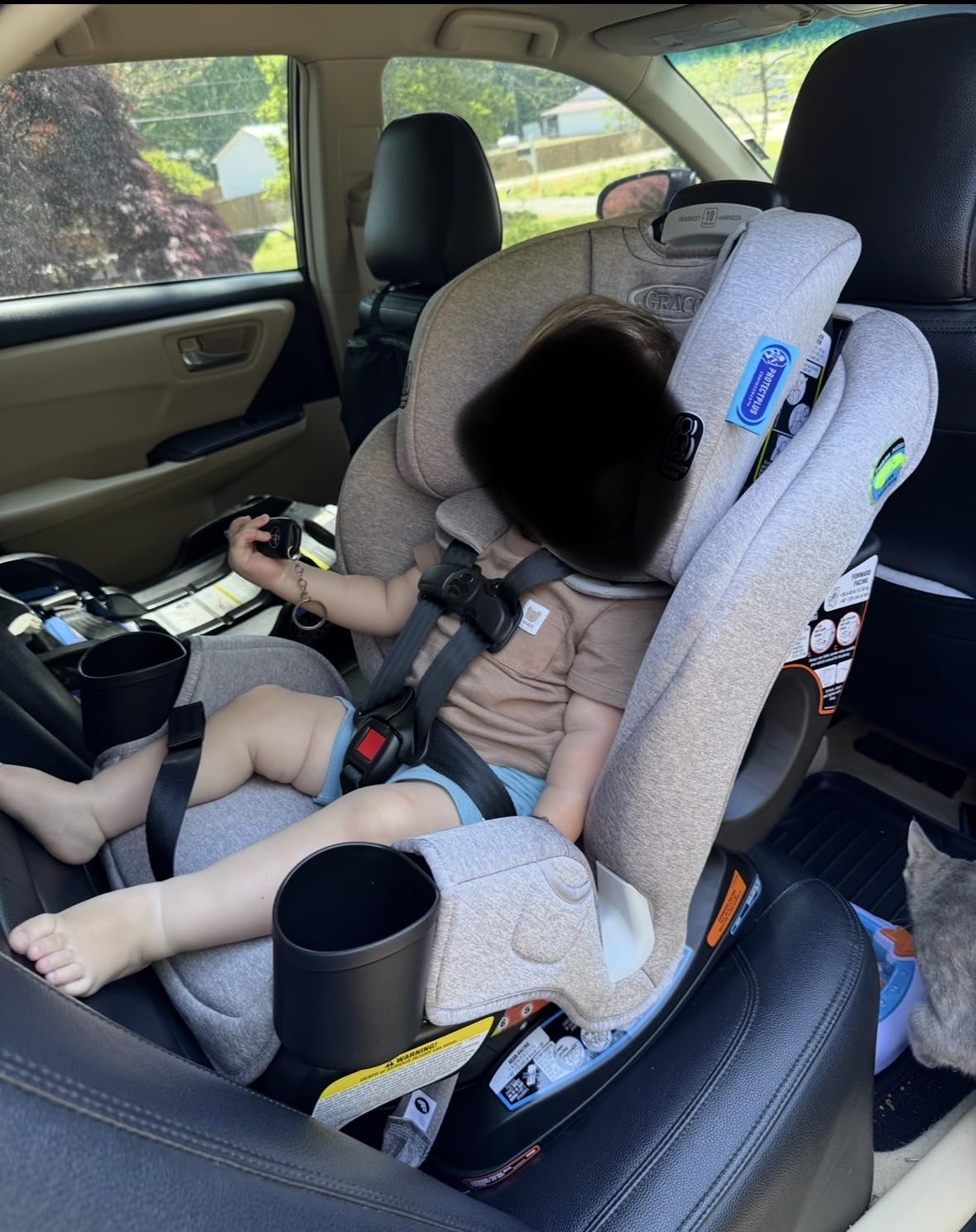 Graco Extend2Fit Convertible Car Seat, Rear and Forward Facing Car Seat with Adjustable Extension Panel, Gotham customer photo 1