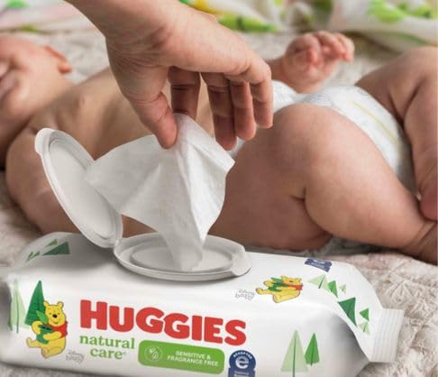 Huggies Natural Care Sensitive Baby Wipes, Unscented, Hypoallergenic, 99% Purified Water, 24 Soft Packs of 56 (1344 Wipes Total) customer photo 2