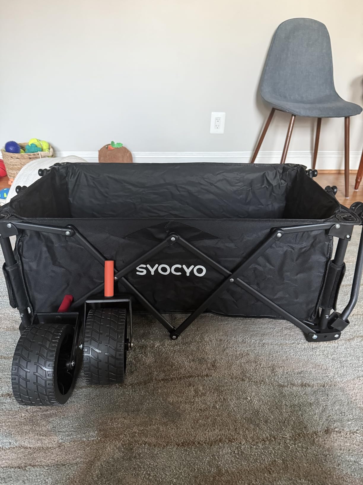 Beach Wagon 420LBS - Heavy Duty Wagons Carts Foldable, Collapsible Wagon with Big Wheels for Sand & Cup Holders for Camping Garden Sports Grocery customer photo 1
