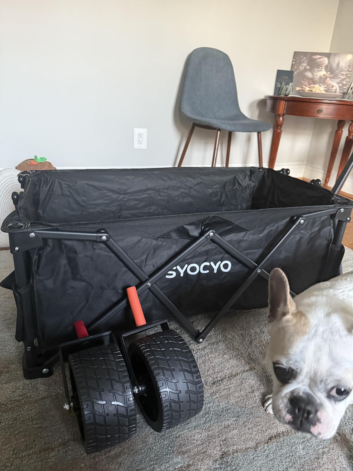Beach Wagon 420LBS - Heavy Duty Wagons Carts Foldable, Collapsible Wagon with Big Wheels for Sand & Cup Holders for Camping Garden Sports Grocery customer photo 2