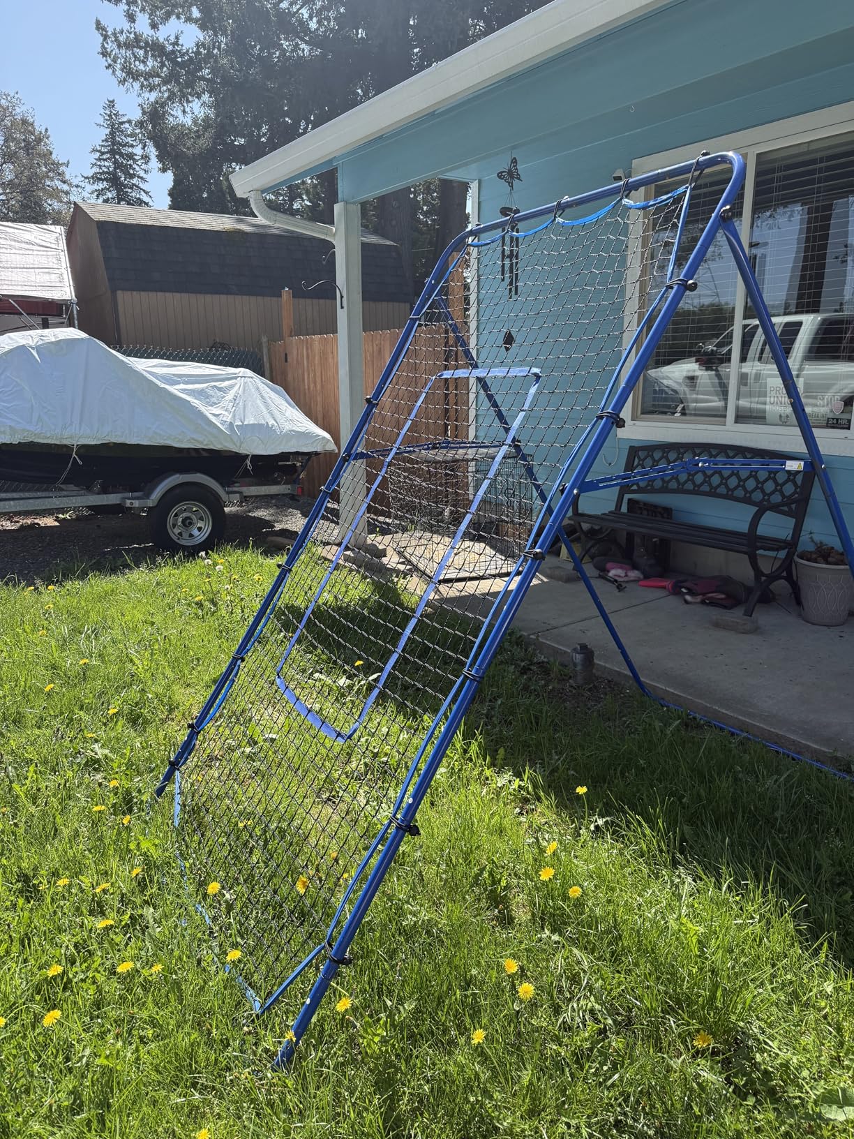 Volleyball Baseball Rebounder Net, Softball Rebounder Pitchback Net Quick Adjustments, Lacrosse Bounce Back Practice Equipment, Ideal for Outdoor Indoor and Backyard Training customer photo 1