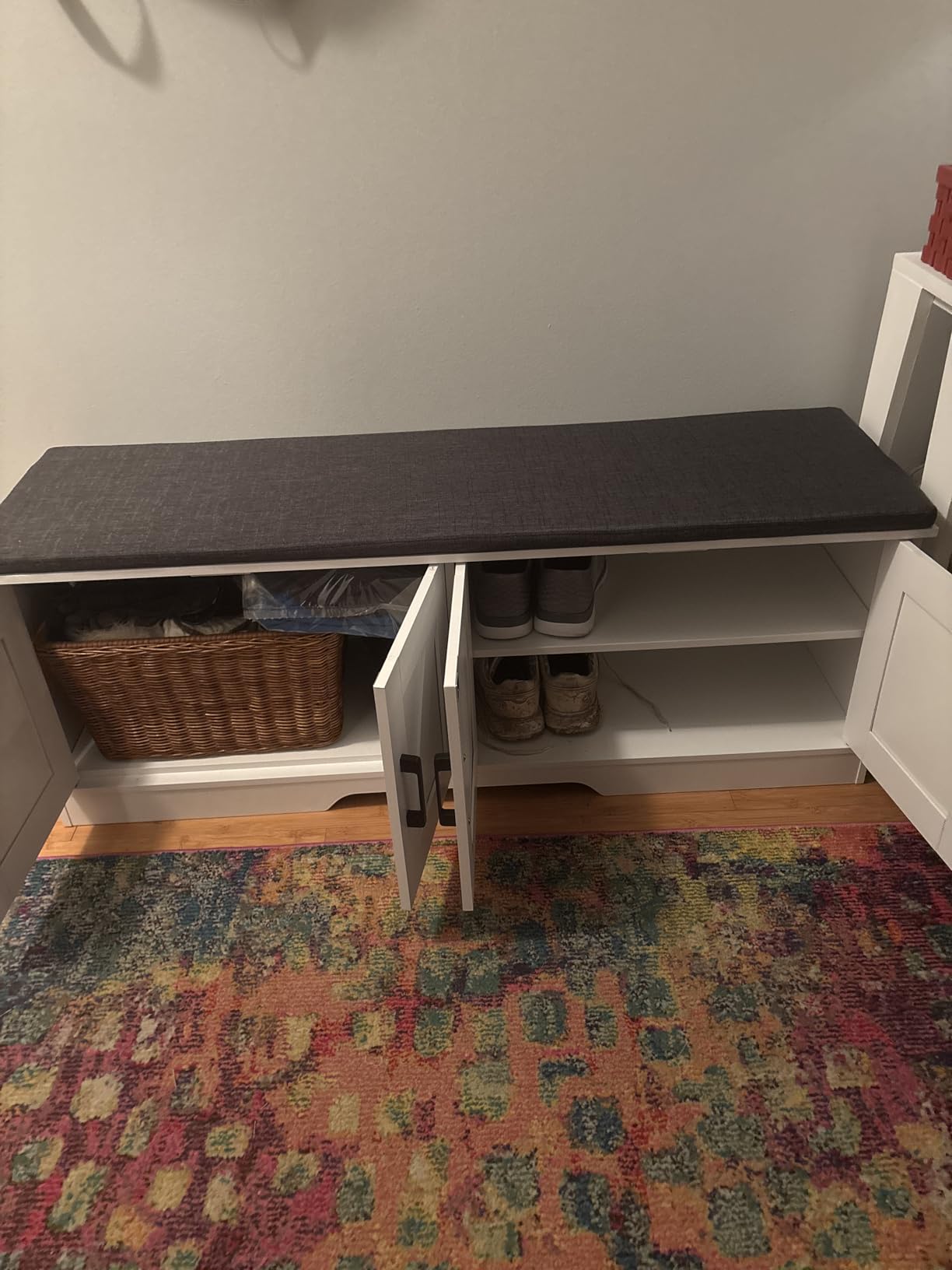 HOMSHO 2-Tier Storage Bench, 47.2