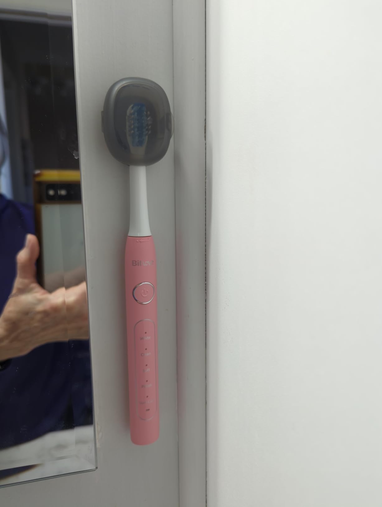 Bitvae Ultrasonic Electric Toothbrush for Adults and Kids, ADA Accepted Travel Toothbrush with Rechargeable 60-Day Battery Life, 5 Modes, 8 Heads, Case, Holder, Purple customer photo 2
