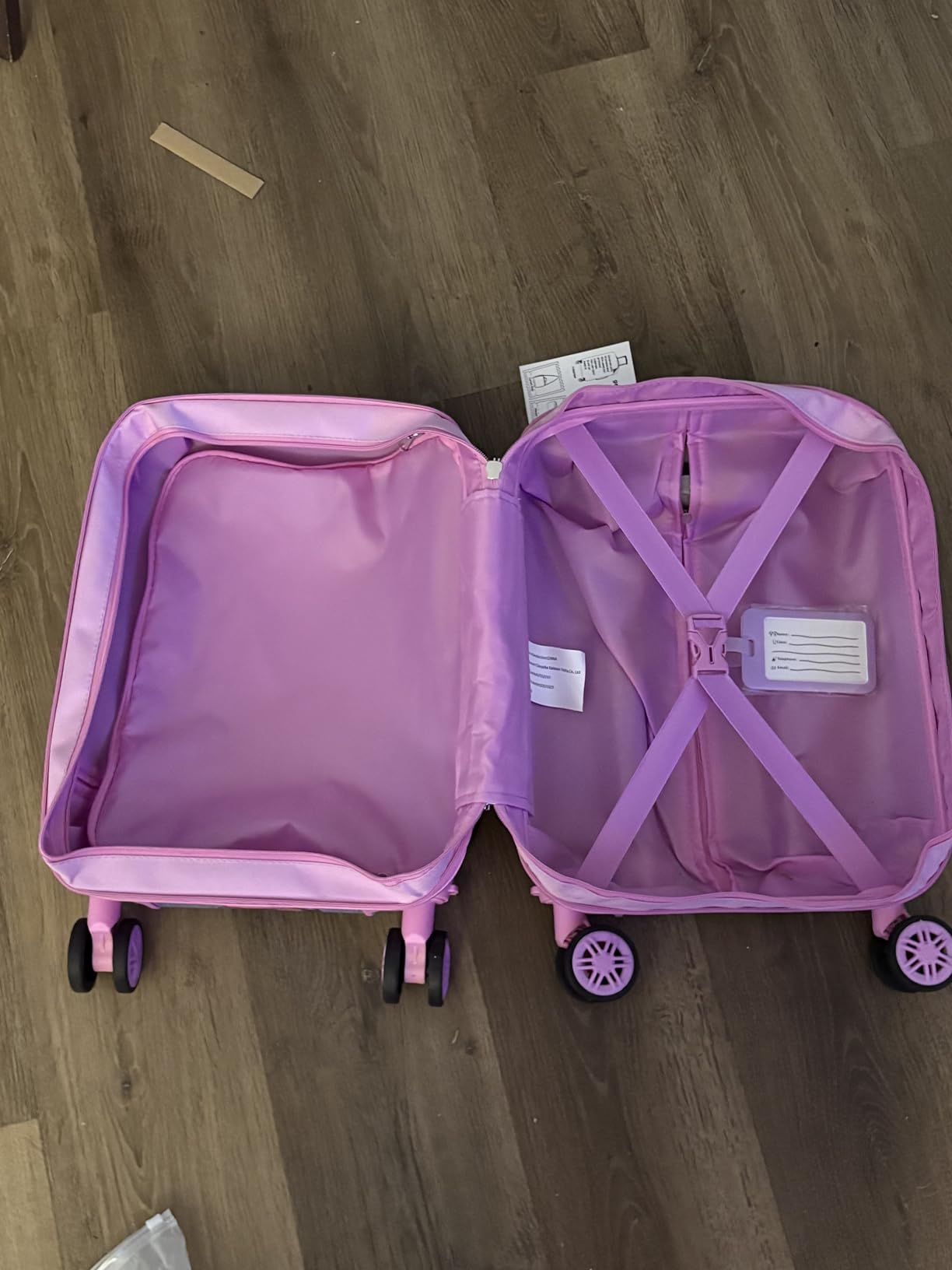 Kid's Luggage Set 5 Piece Suitcase Set 16'' Hardside Luggage with Spinner Wheels Girls Boys Carry on Luggage Travel Rolling Luggage Airline Approved customer photo 1