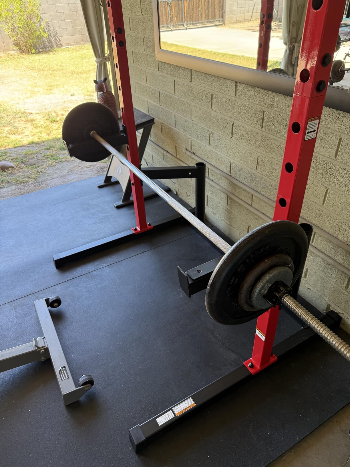 OPPSDECOR Power Cage Power Rack, Multi-Functional Weight Cage with More Training Attachments, Heavy-Duty Construction Squat Rack for Home Gym customer photo 1