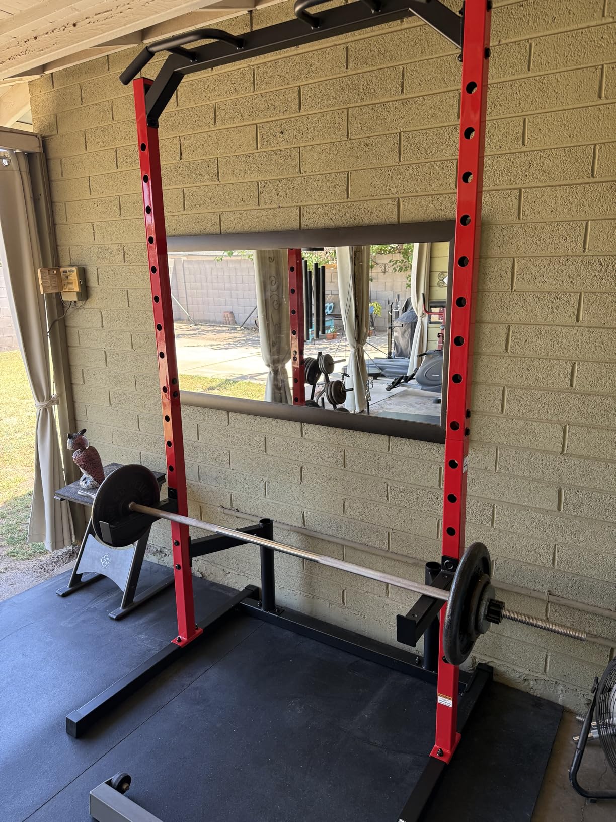 OPPSDECOR Power Cage Power Rack, Multi-Functional Weight Cage with More Training Attachments, Heavy-Duty Construction Squat Rack for Home Gym customer photo 2