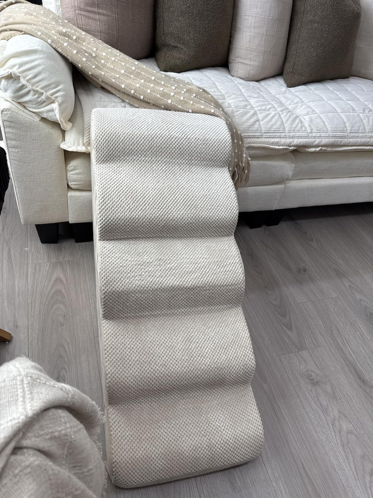 Aodisman Dog Stairs for Small Dogs, 3 Step Dog Ramp for Couch and Bed, Pet Stairs with Non-Slip Bottom for Old Cats, Indoor Pet Steps, Comfort, Durable, 15.4