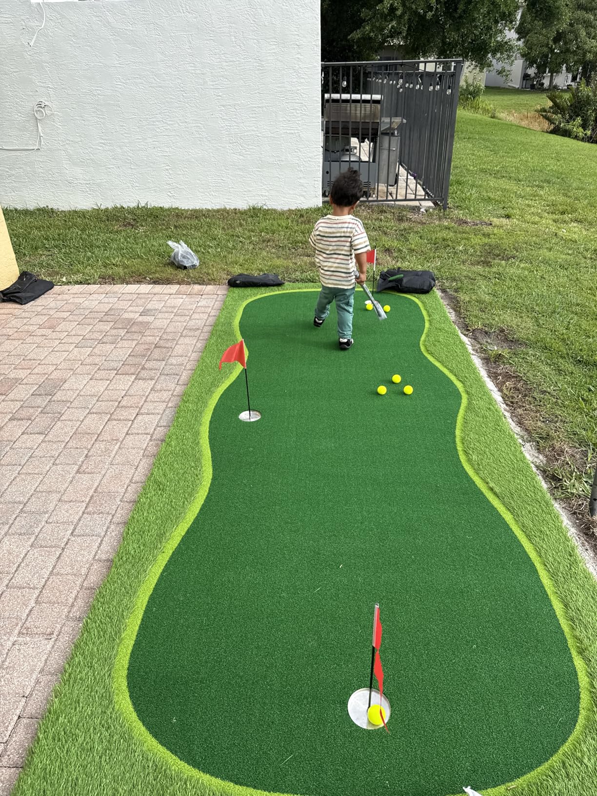 Golf Putting Green/Mat-Golf Training Mat- Professional Golf Practice Mat- Green Long Challenging Putter for Indoor/Outdoor customer photo 2