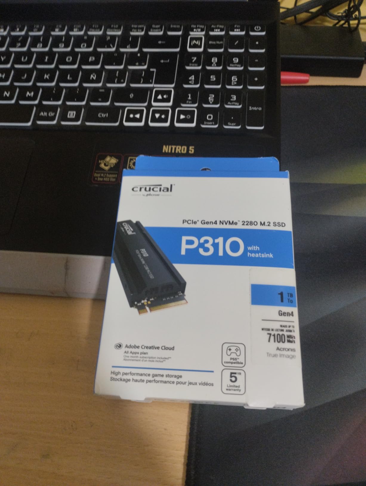 Crucial P310 2280 1TB PCIe Gen4 NVMe Gaming PS5 SSD with Heatsink, Up to 7,100MB/s, PlayStation5, Laptop & Desktop (PC) Compatible, Solid State Drive customer photo 2