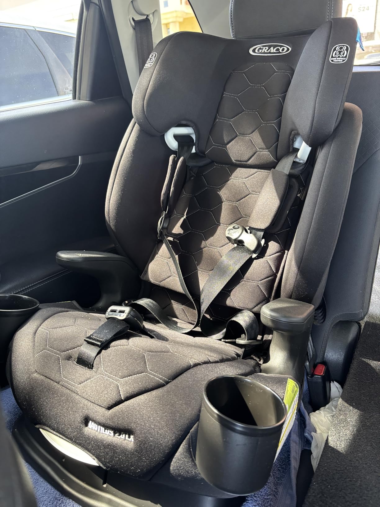 Graco Nautilus 2.0 LX 3-in-1 Forward Facing Car Seat, High Back Booster, Backless Booster Car Seat Featuring InRight & Latch, Hex customer photo 1