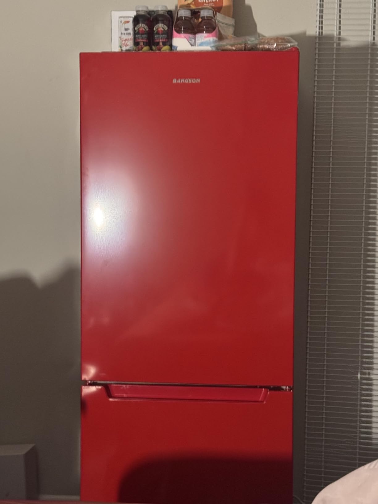 BANGSON Apartment 7.1 Cu.Ft Refrigerator with Freezer, Office Fridge with Bottom Freezer, Large Capacity, Energy Saving, Adjustable Thermostat, Low Noise, Black customer photo 1